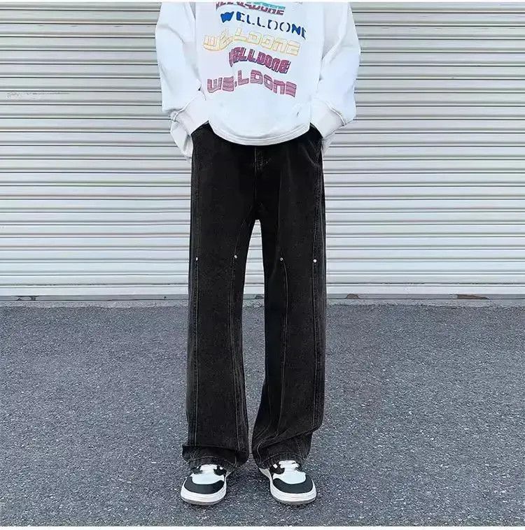 Japanese Brand Retro loose fitting straight leg jeans Size US 32 / EU 48 - 6 Thumbnail
