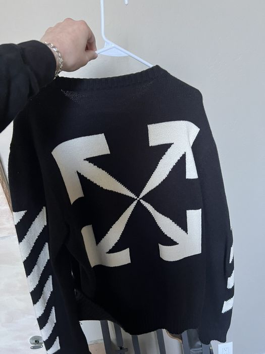 Off white hot sale diagonal sweater