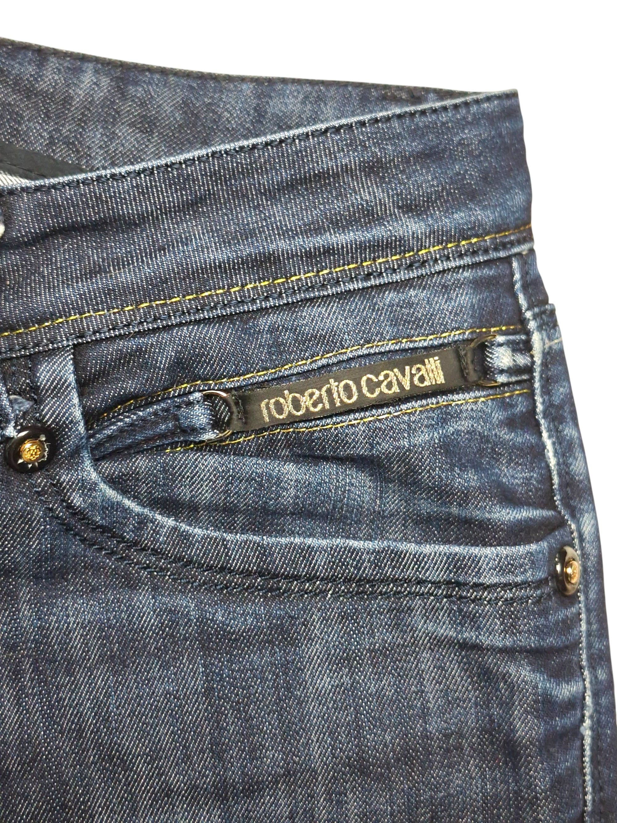 Roberto Cavalli Roberto Cavalli Archive Logo Jeans Y2K Mid Rise Staight Size 29" - 6 Thumbnail