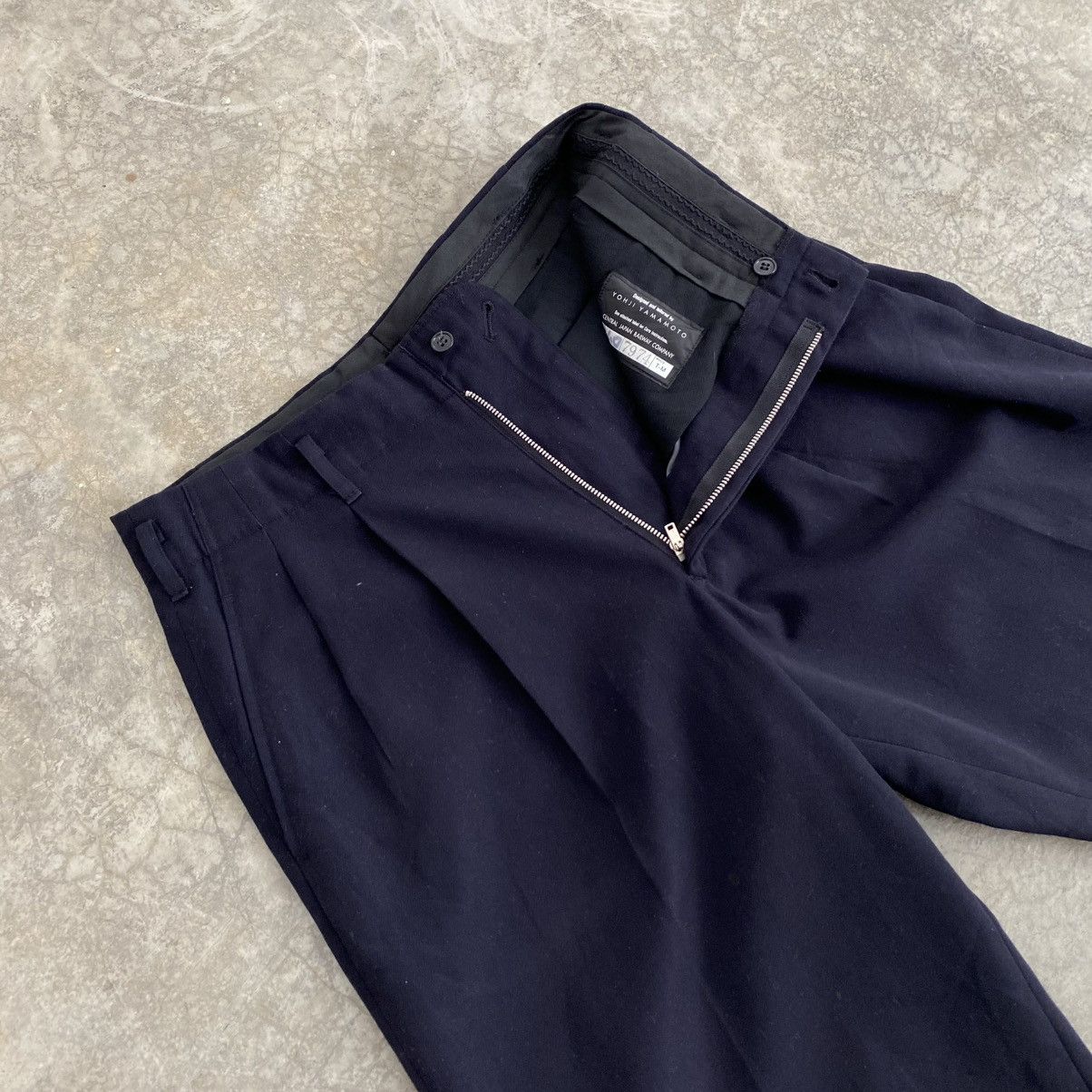 Yohji Yamamoto Yohji Yamamoto CJRC 2 Tucks Wool Blend Wide Trouser Pants Size US 31 - 1 Thumbnail