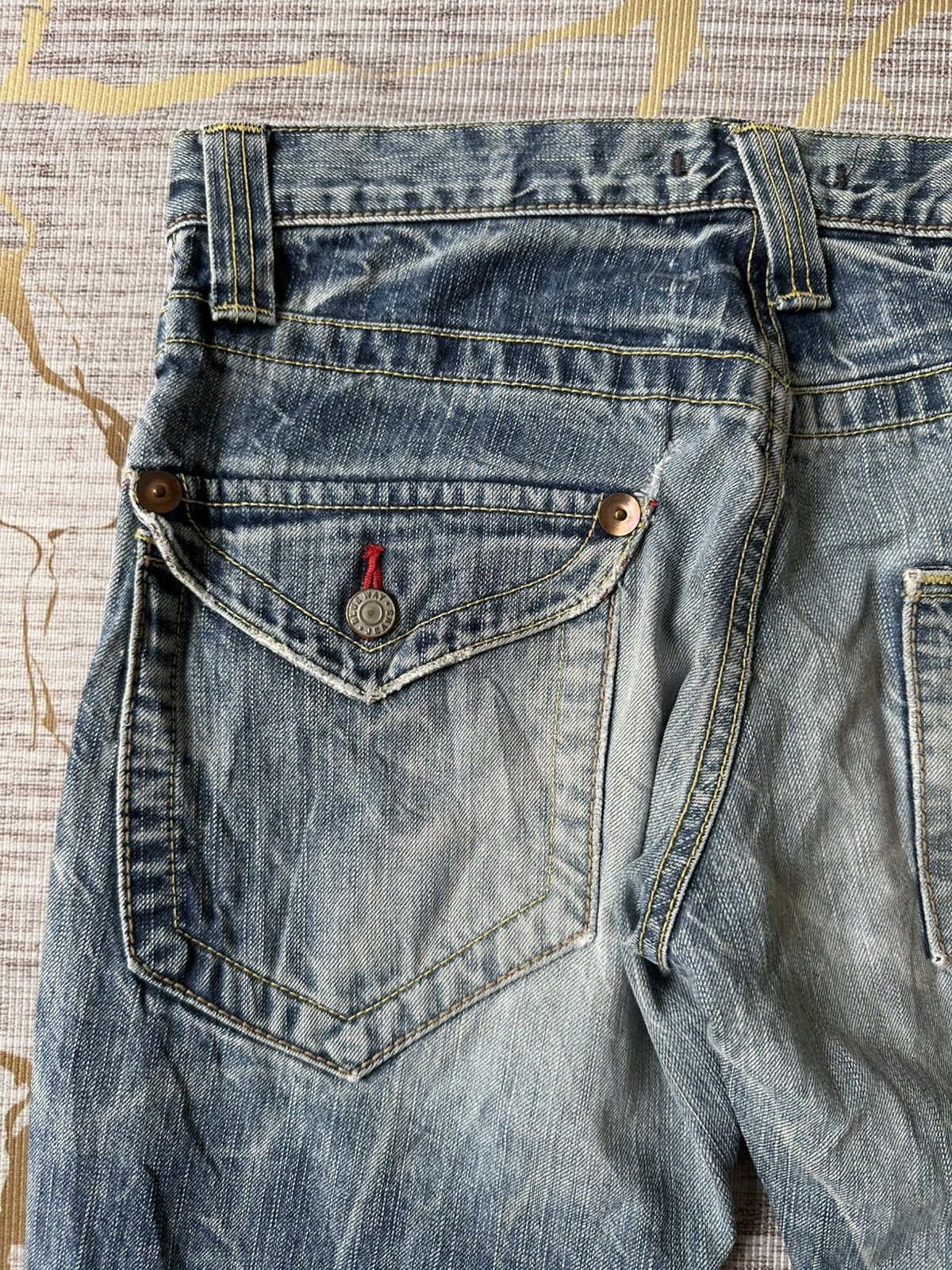 Japanese Brand FLARE Blue Way Japan Claw Marks Distressed Design Denim Size US 30 / EU 46 - 18 Thumbnail