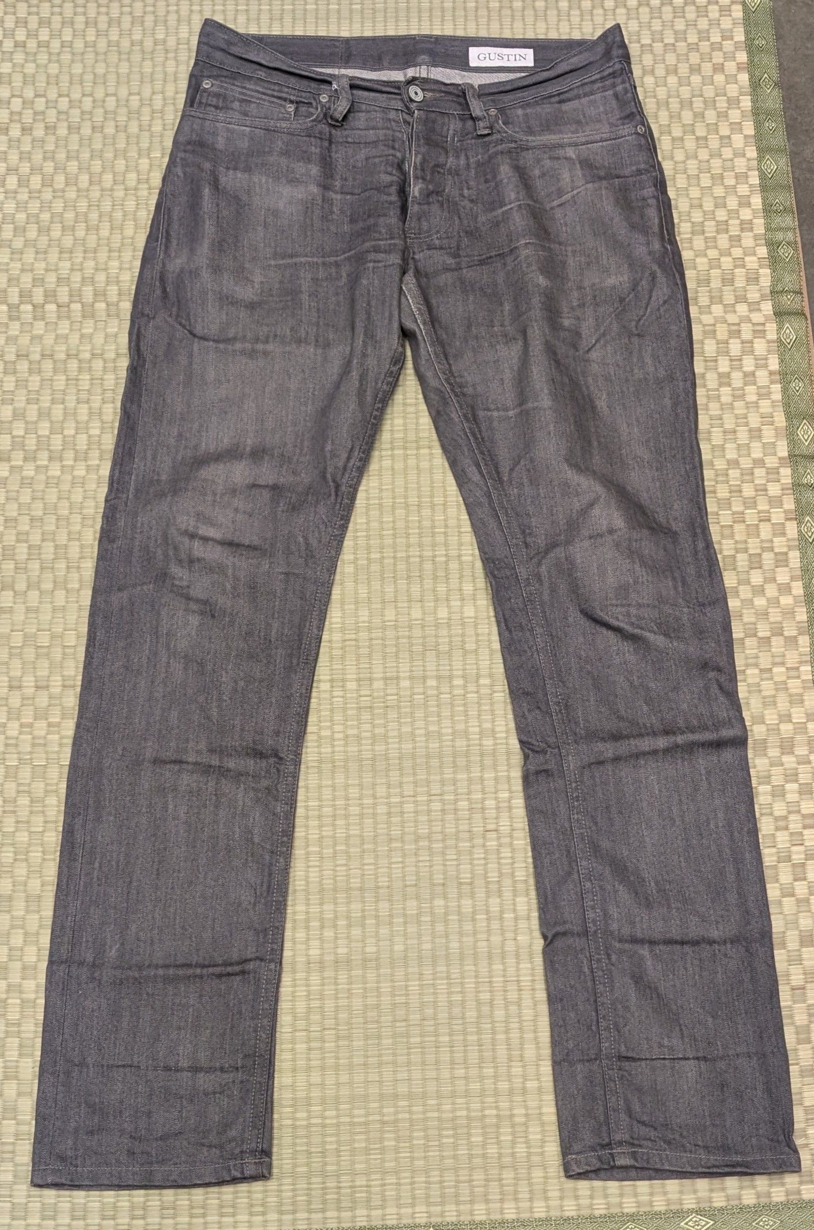 Gustin RARE Gustin #72 The Grey Silk Selvedge Slim Denim Jeans Size US 32 / EU 48 - 1 Thumbnail