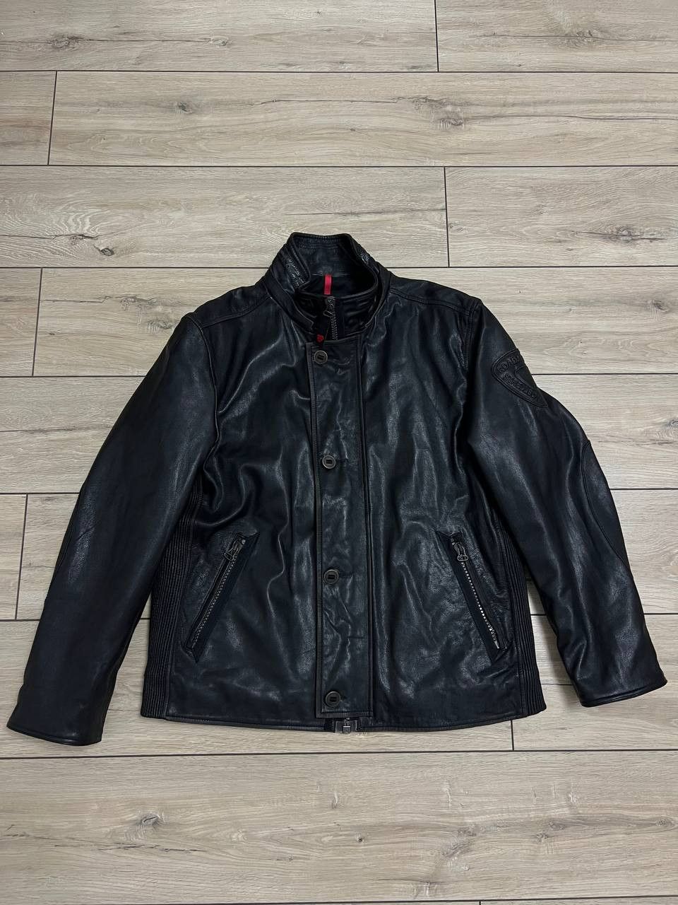 Strellson Strellson Leather Jacket Insulated Black Moto Style sz 2XL Size US XXL / EU 58 / 5 - 6 Thumbnail