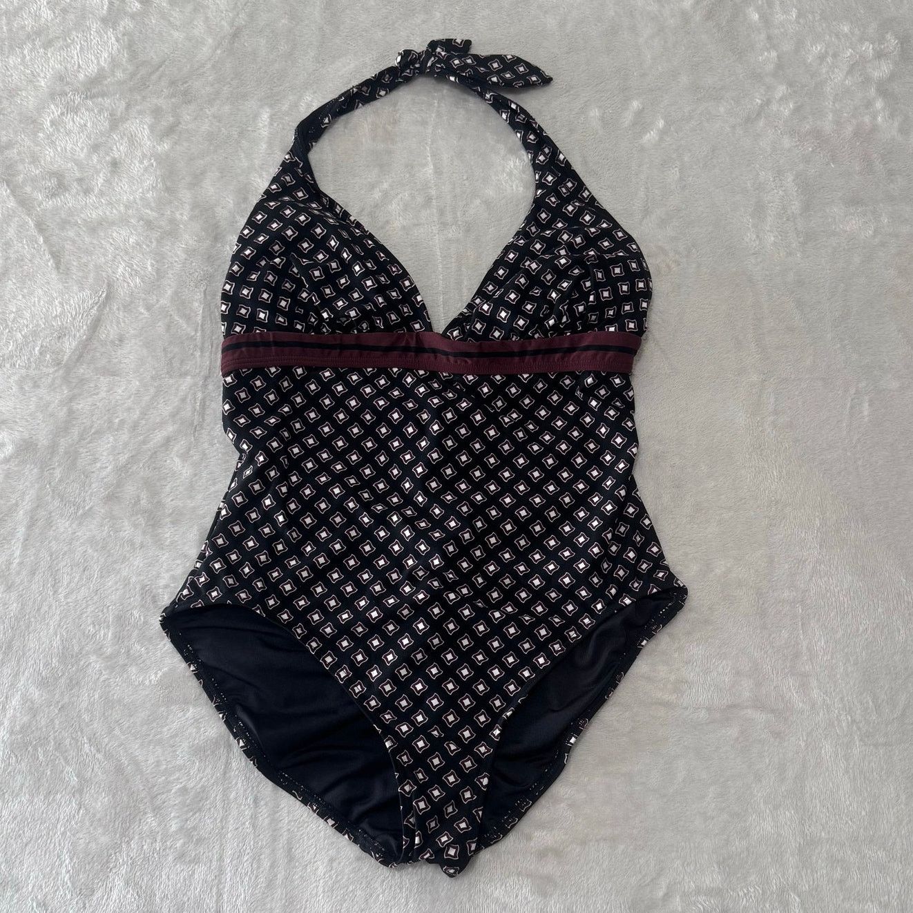 Kate Spade Kate Spade Women's One Piece Halter Top Swimsuit XL Blue Size ONE SIZE - 4 Thumbnail