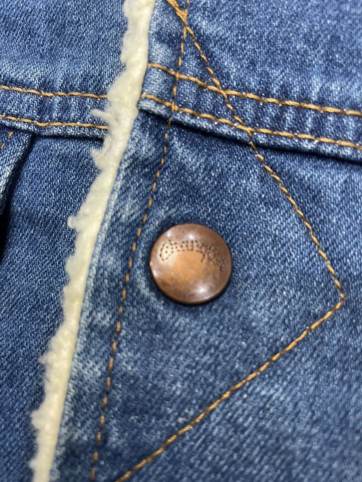 Japanese Brand Vintage Wrangler Japan Sherpa Denim Jacket Size US M / EU 48-50 / 2 - 6 Thumbnail