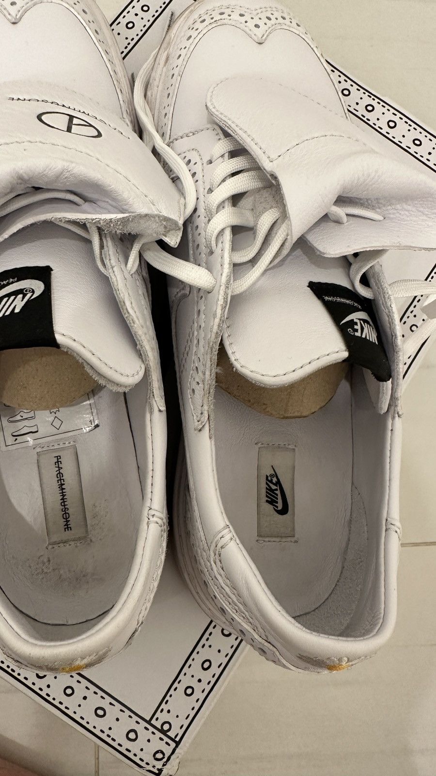 Nike × peaceminusone Nike G-Dragon x Kwondo 1 Triple White (peaceminusone) Size US 8 / EU 41 - 5 Thumbnail