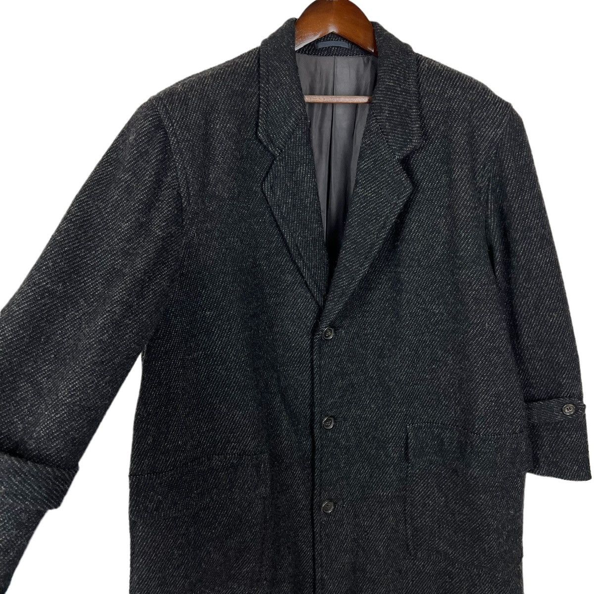Comme des Garcons Homme Vintage 1988 CDG Homme Wool Tweed Overcoat - Size Medium Size US M / EU 48-50 / 2 - 5 Thumbnail