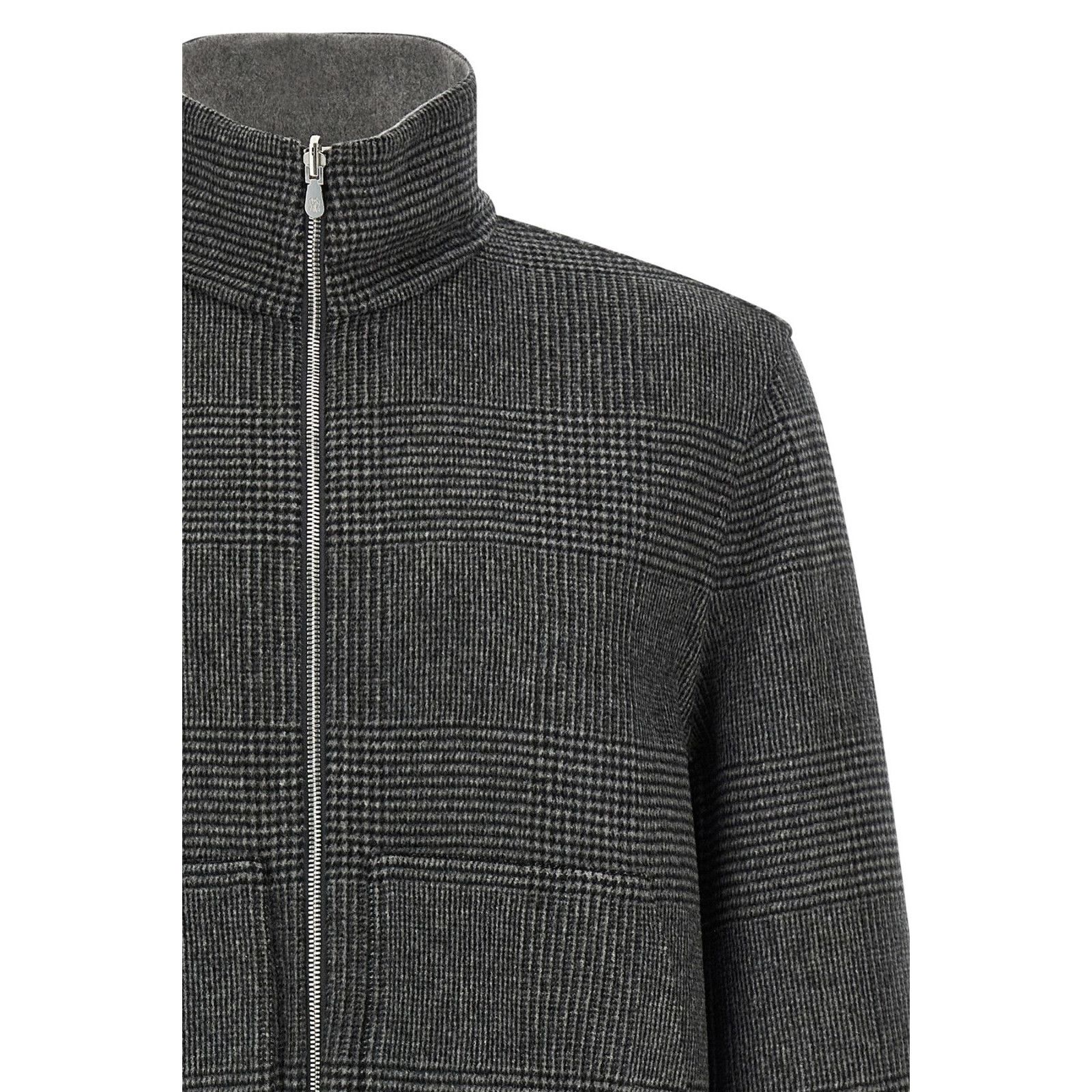Brunello Cucinelli BRUNELLO CUCINELLI $9900 Dark Gray Cashmere Reversible Bombe Size US XXL / EU 58 / 5 - 4 Thumbnail
