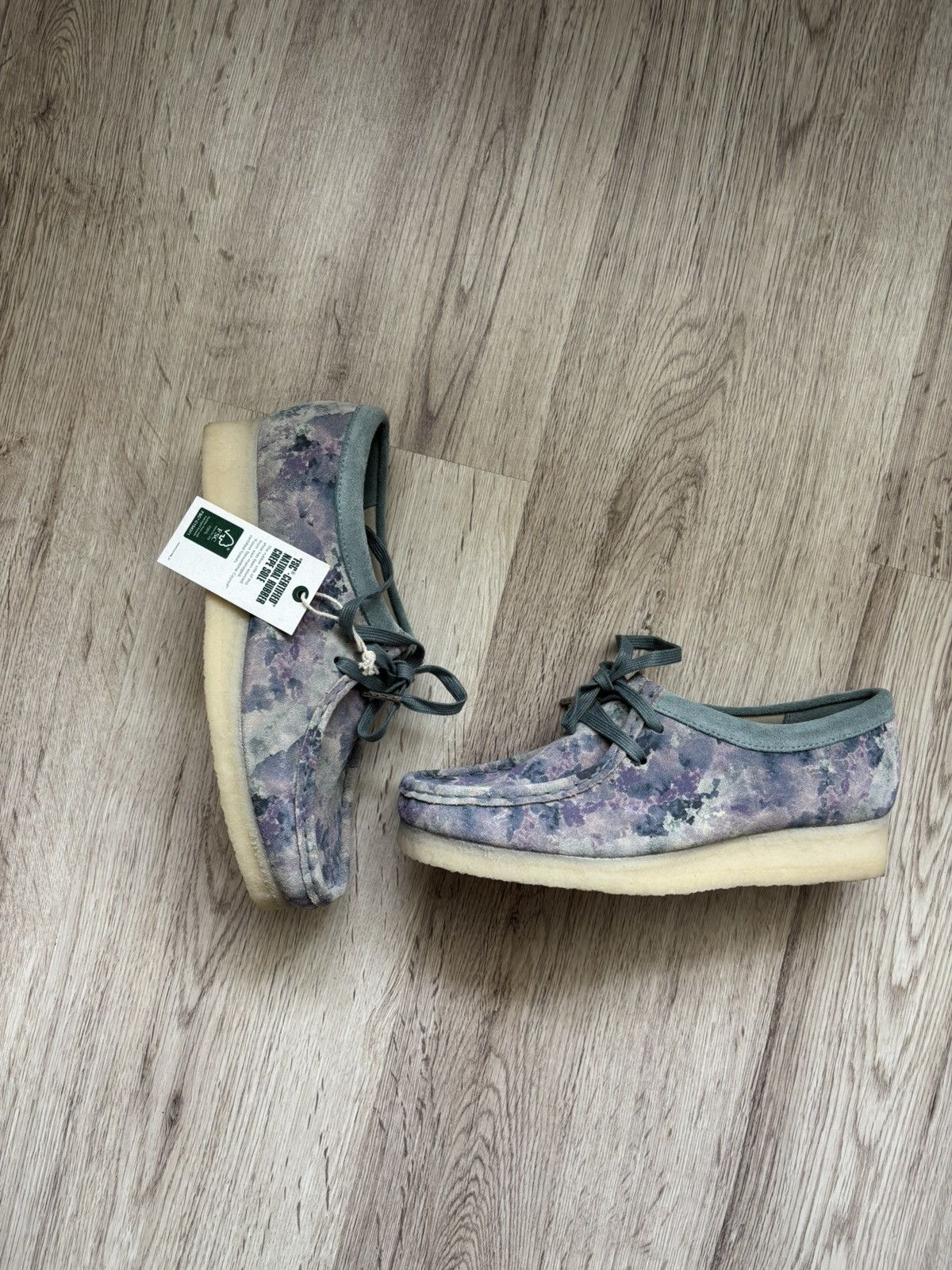 Clarks Clarks Wallabee floral multicolor print leather Size US 8.5 / IT 38.5 - 1 Thumbnail