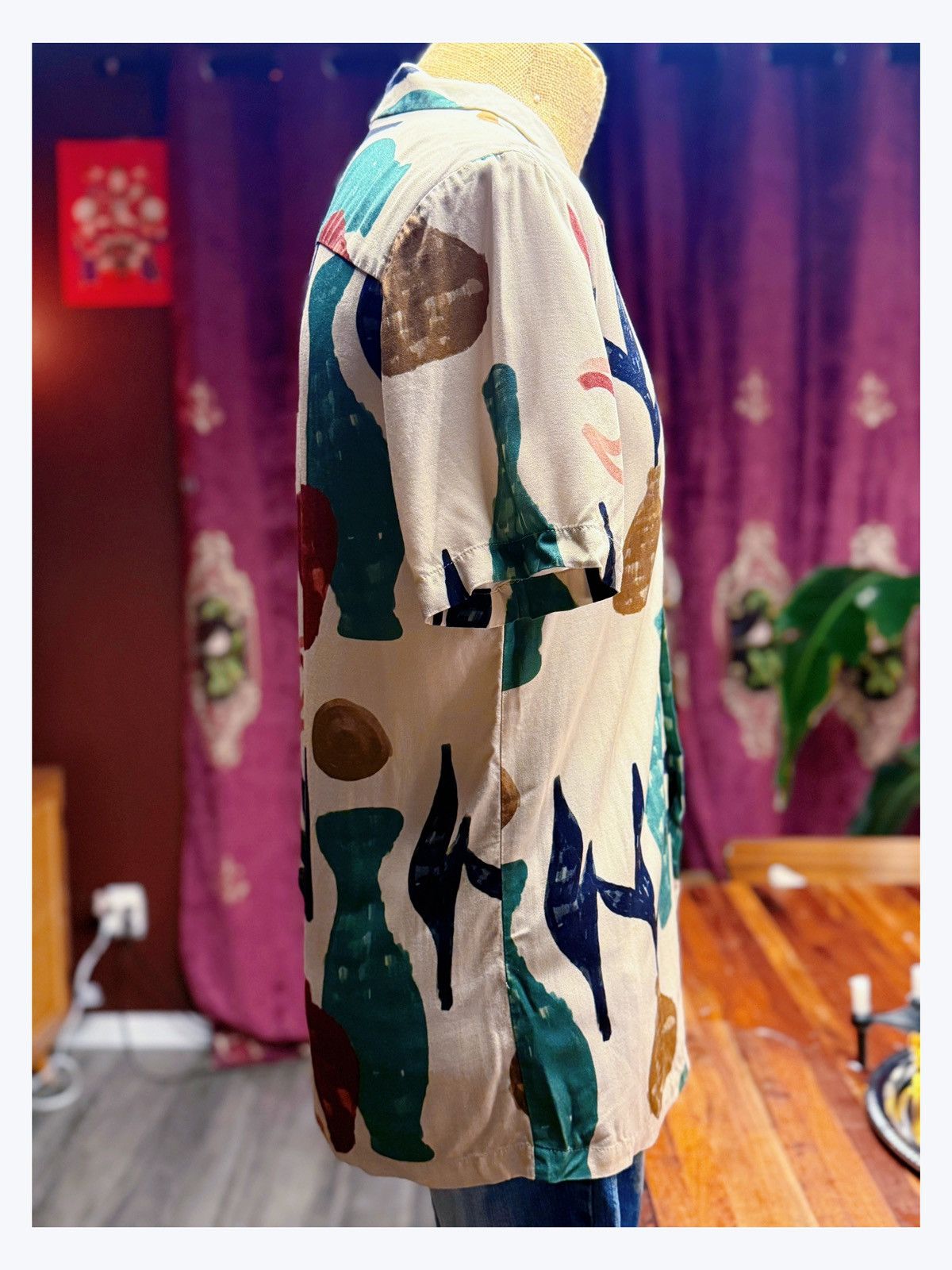 Asos Vintage-Style Abstract Pottery Print Shirt – Unisex M Size US M / EU 48-50 / 2 - 6 Thumbnail