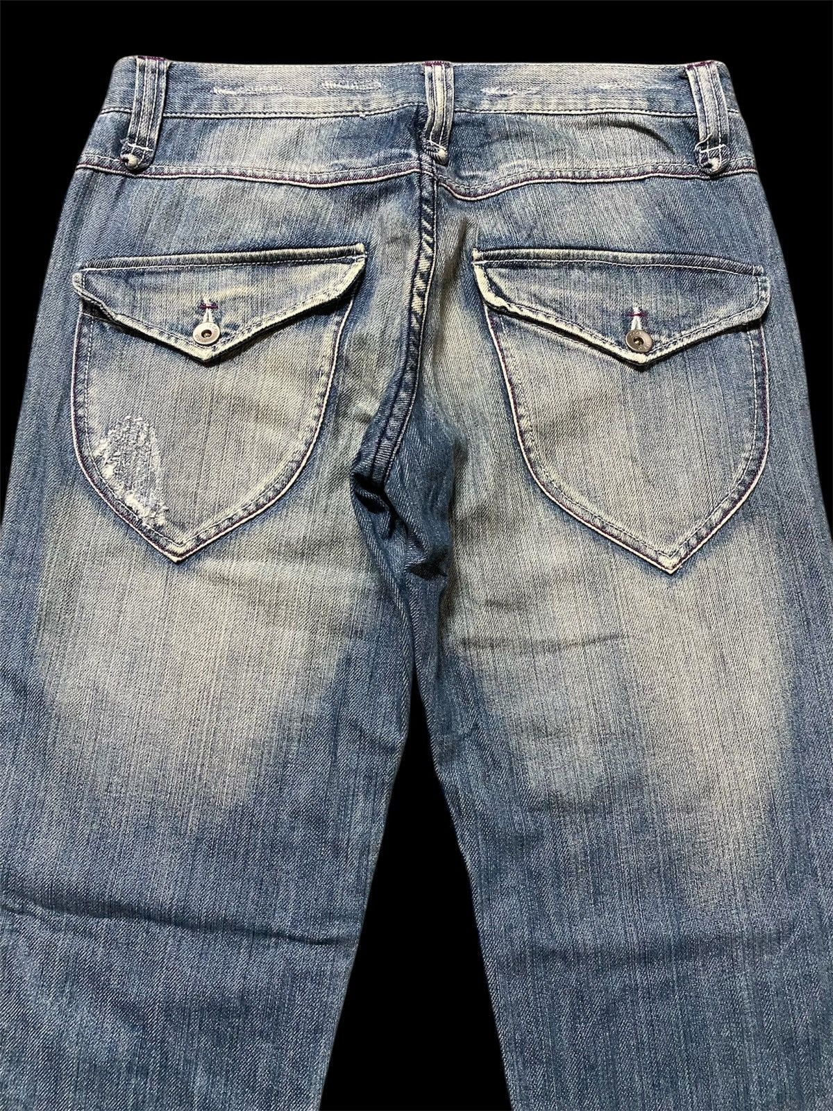 Japanese Brand Flare Jeans Japanese Icca Washed Blue Vintage Size US 31 - 3 Thumbnail