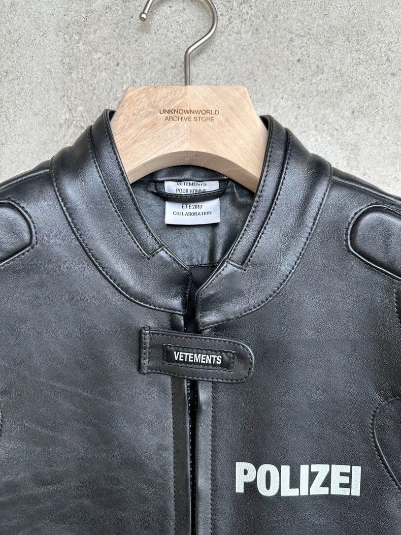 Vetements Vetements Polizei Leather Racing Jacket Size US S / EU 44-46 / 1 - 6 Thumbnail