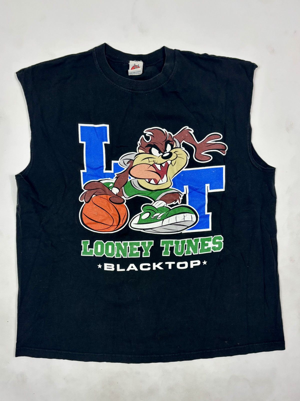 Vintage 1990s Looney Tunes Tazmanian Devil Basketball Tank Top Size US XL / EU 56 / 4 - 1 Thumbnail