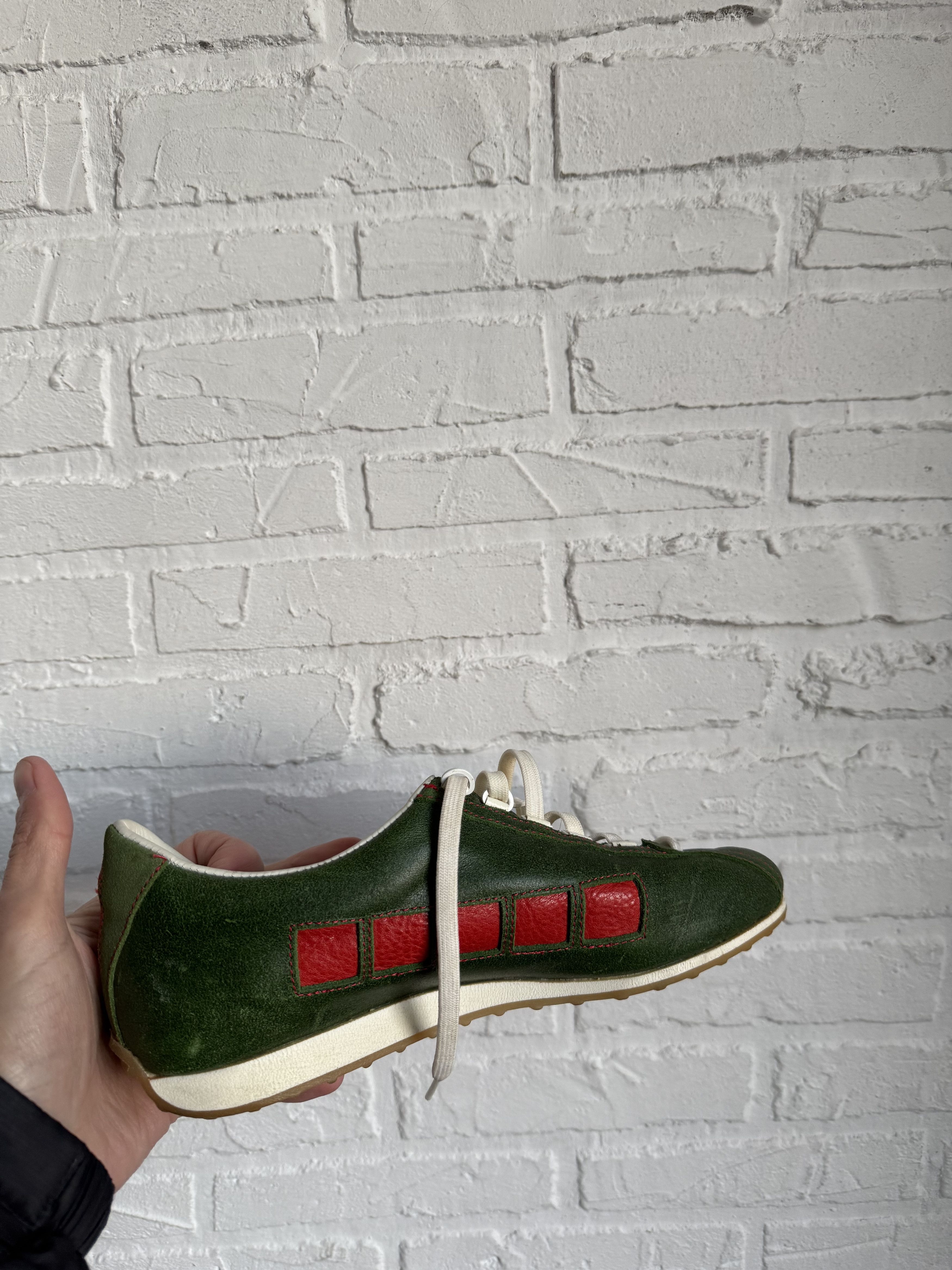 Other Kunzli Swiss made classic leather sneakers green red Size US 6.5 / EU 39-40 - 13 Thumbnail