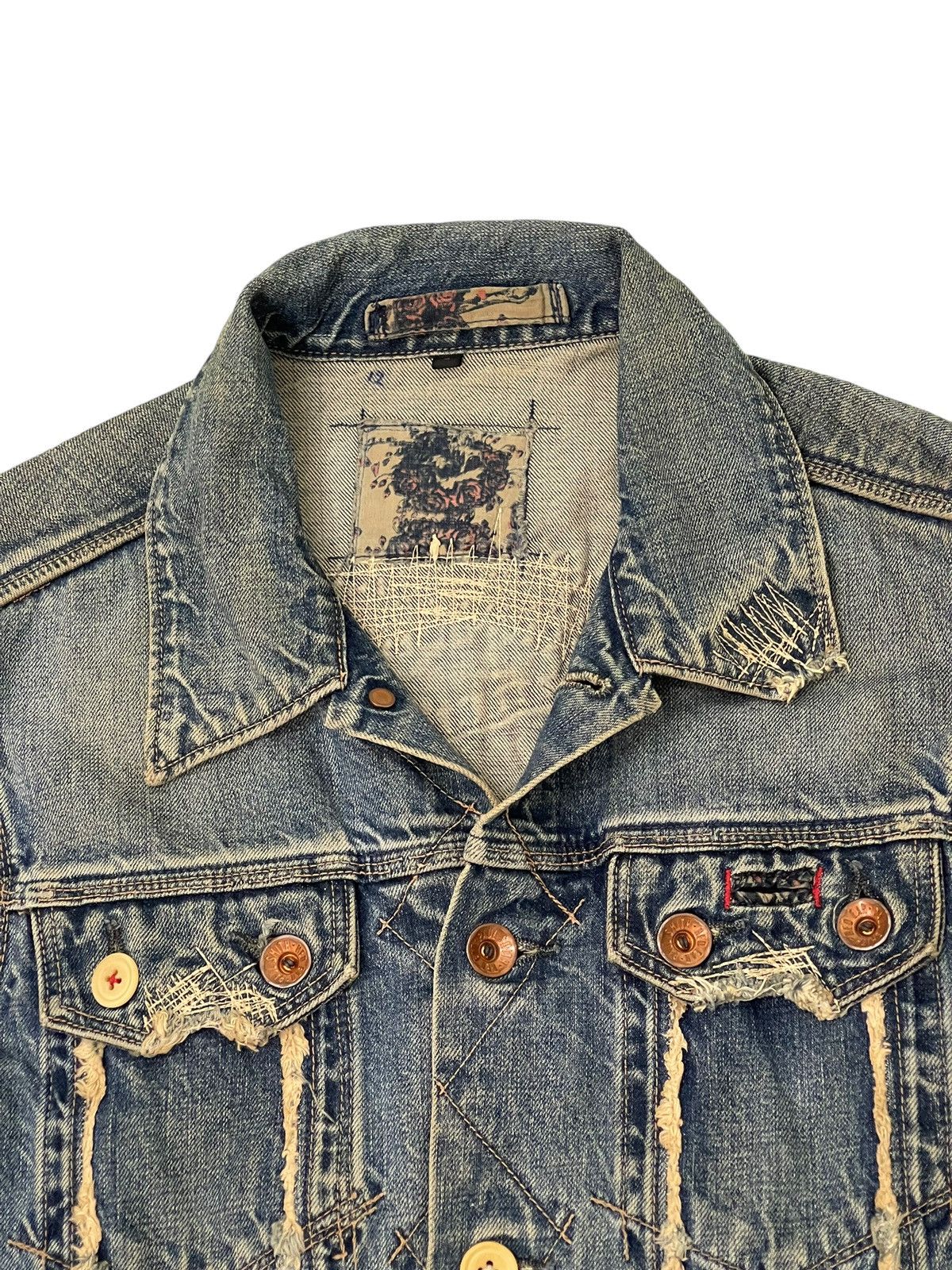 Paul Smith Distress Denim Jacket Paul Smith Red Ear Japan 5🟩5 Size US S / EU 44-46 / 1 - 9 Thumbnail