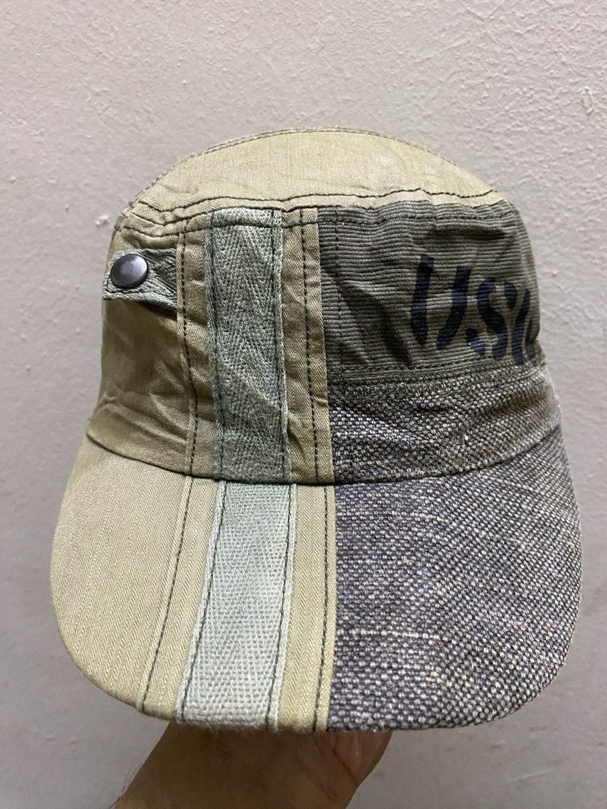 If Six Was Nine × Japanese Brand × Vintage Patchy Seam Vintage Grace Millitary Style Cap Hat Size ONE SIZE - 1 Thumbnail