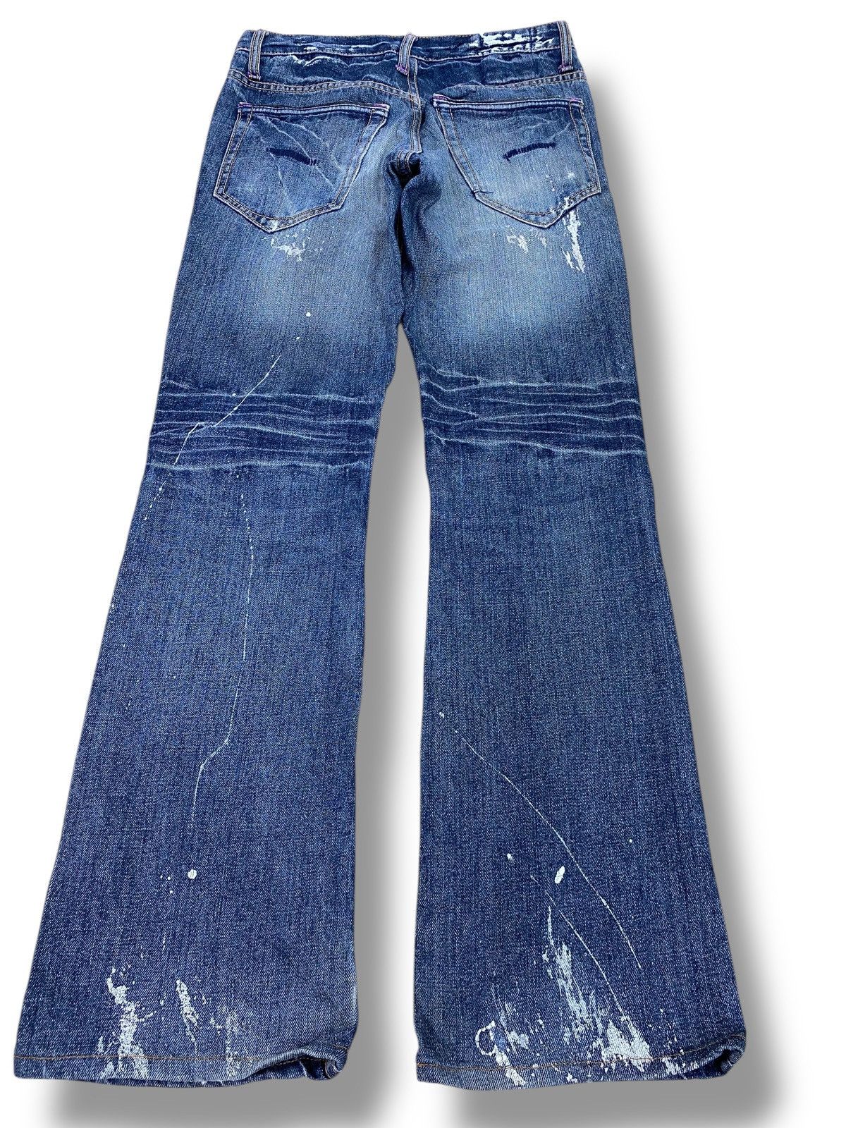 Japanese Brand Japanese Brand Splated Paint Style Bootcut Jeans Size US 29 - 3 Thumbnail