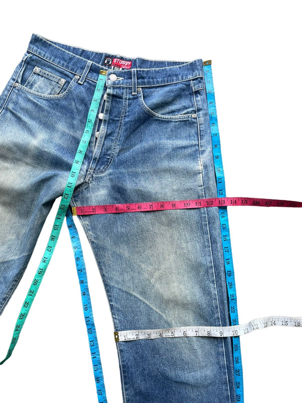 Stussy Vintage Stussy Works Distresed Denim Size US 33 - 17 Thumbnail