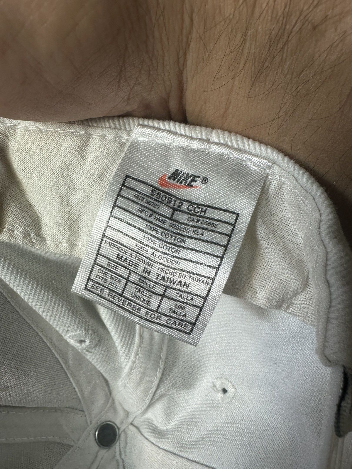 Nike × Vintage Nike vintage White Cap Size ONE SIZE - 6 Thumbnail