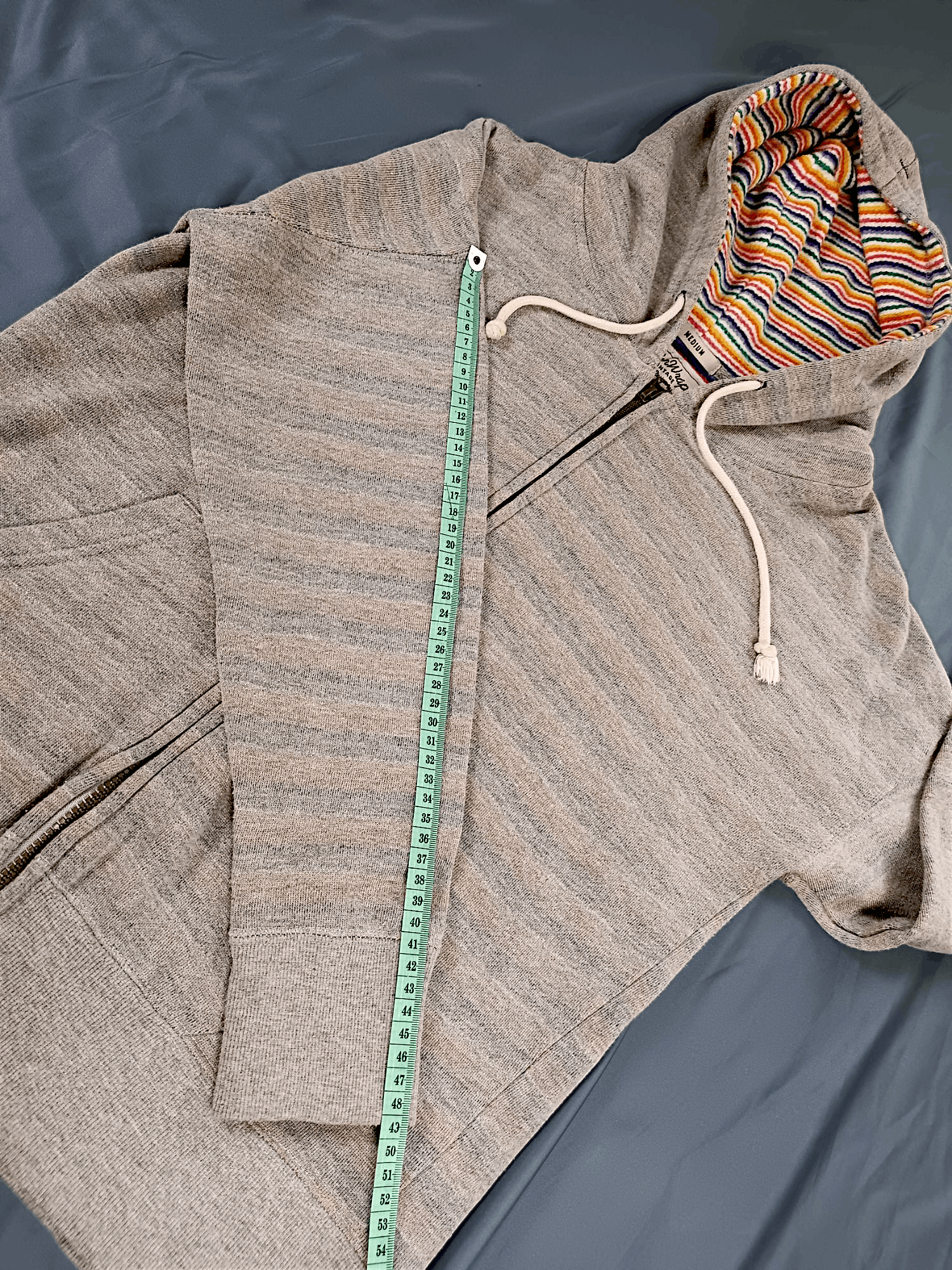 If Six Was Nine × Japanese Brand Vintage & Relax UNDER WRAPS Striped Rainbow Zipper Hoodie Size US M / EU 48-50 / 2 - 10 Thumbnail