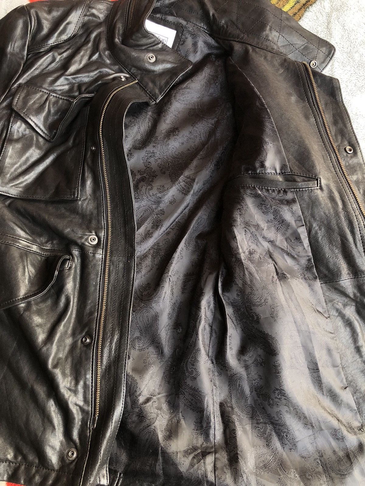 If Six Was Nine × Japanese Brand × Le Grande Bleu (L.G.B.) Rattle Trap Biker Sheepskin Leather Jacket Size US M / EU 48-50 / 2 - 13 Thumbnail