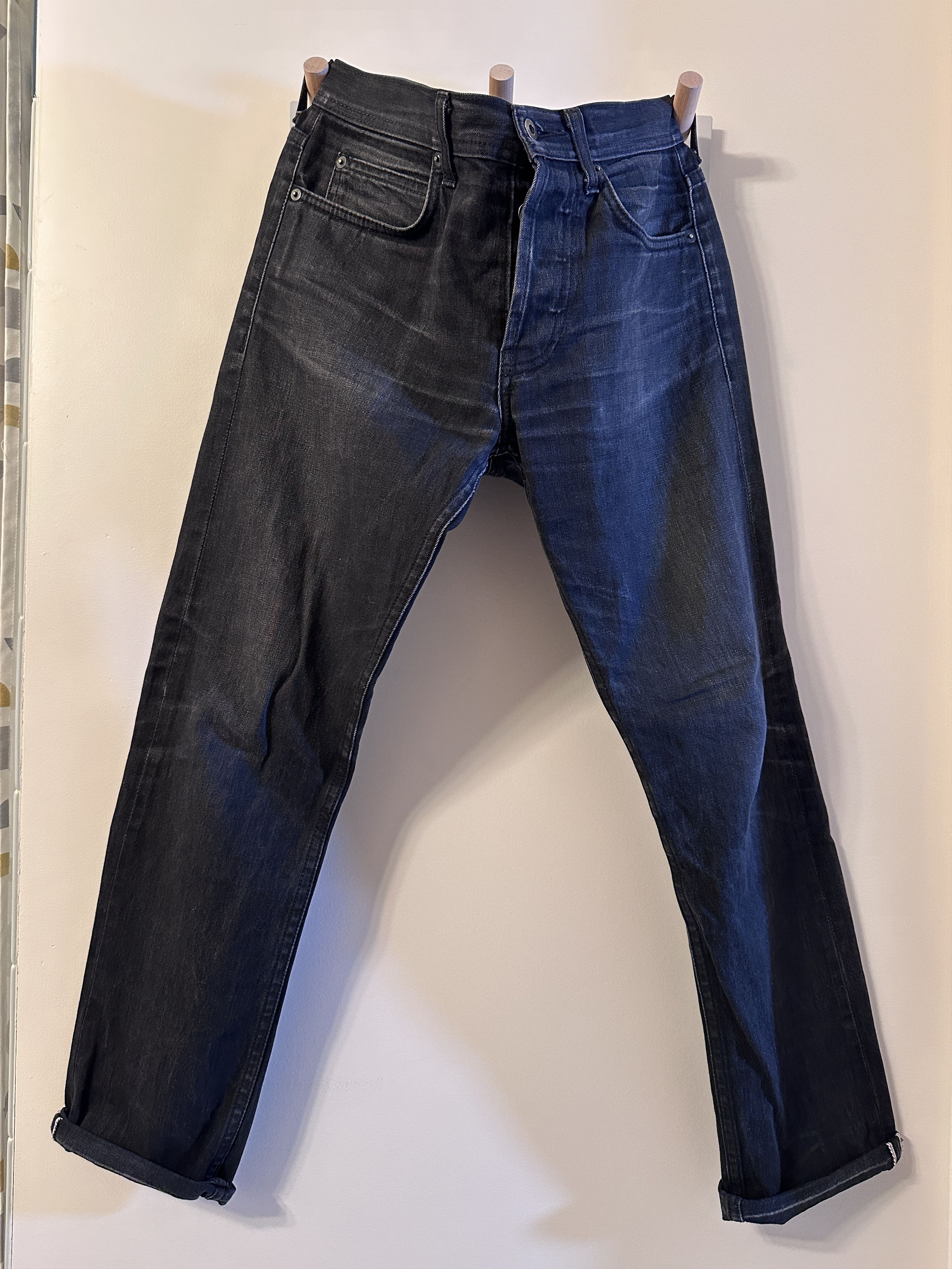 Image of United Worn In Black Denim in Faded Black, Men's (Size 30)