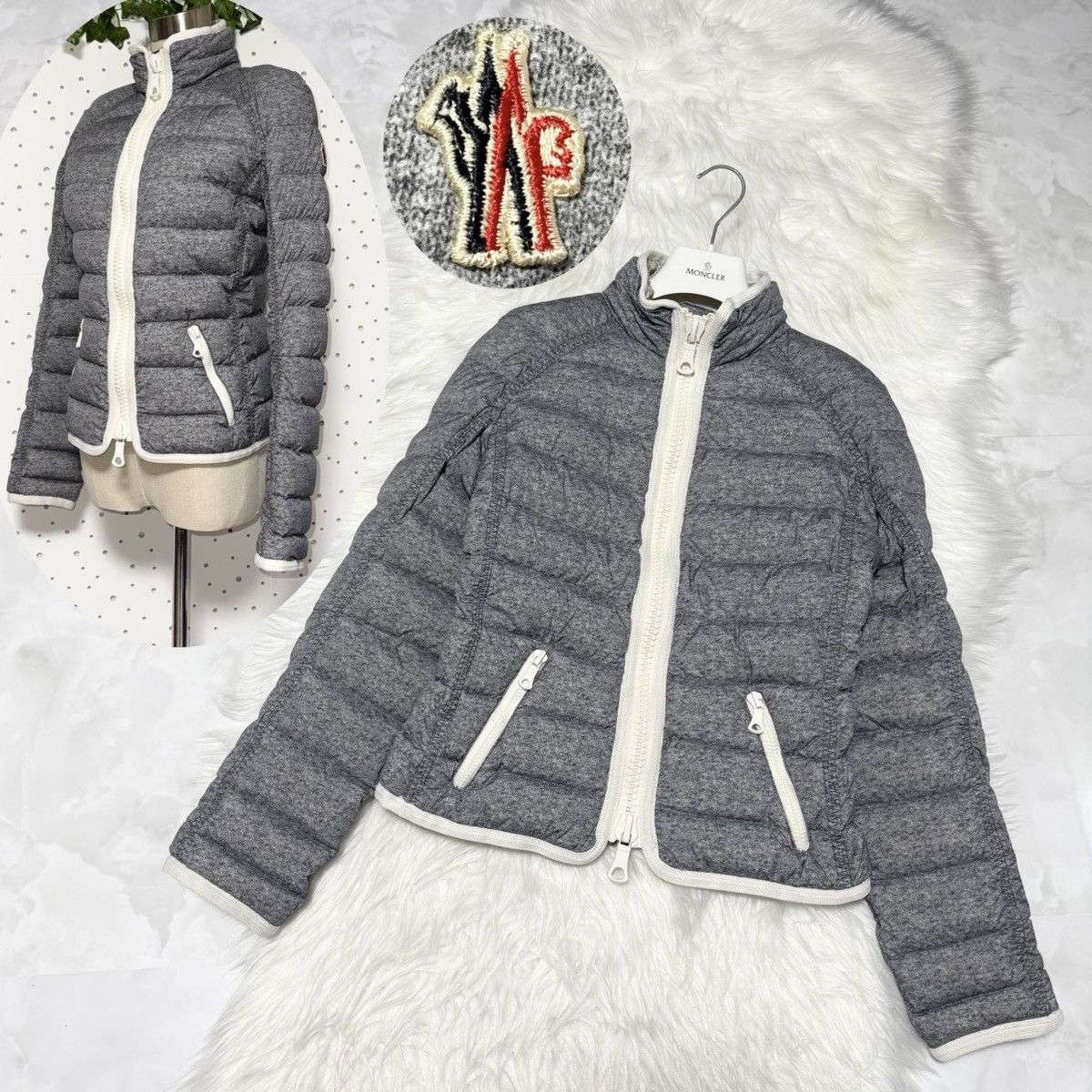 Moncler Grenoble Genuine Moncler Grenoble Piping Design Down Jacket 2 Gray Size L / US 10 / IT 46 - 1 Thumbnail