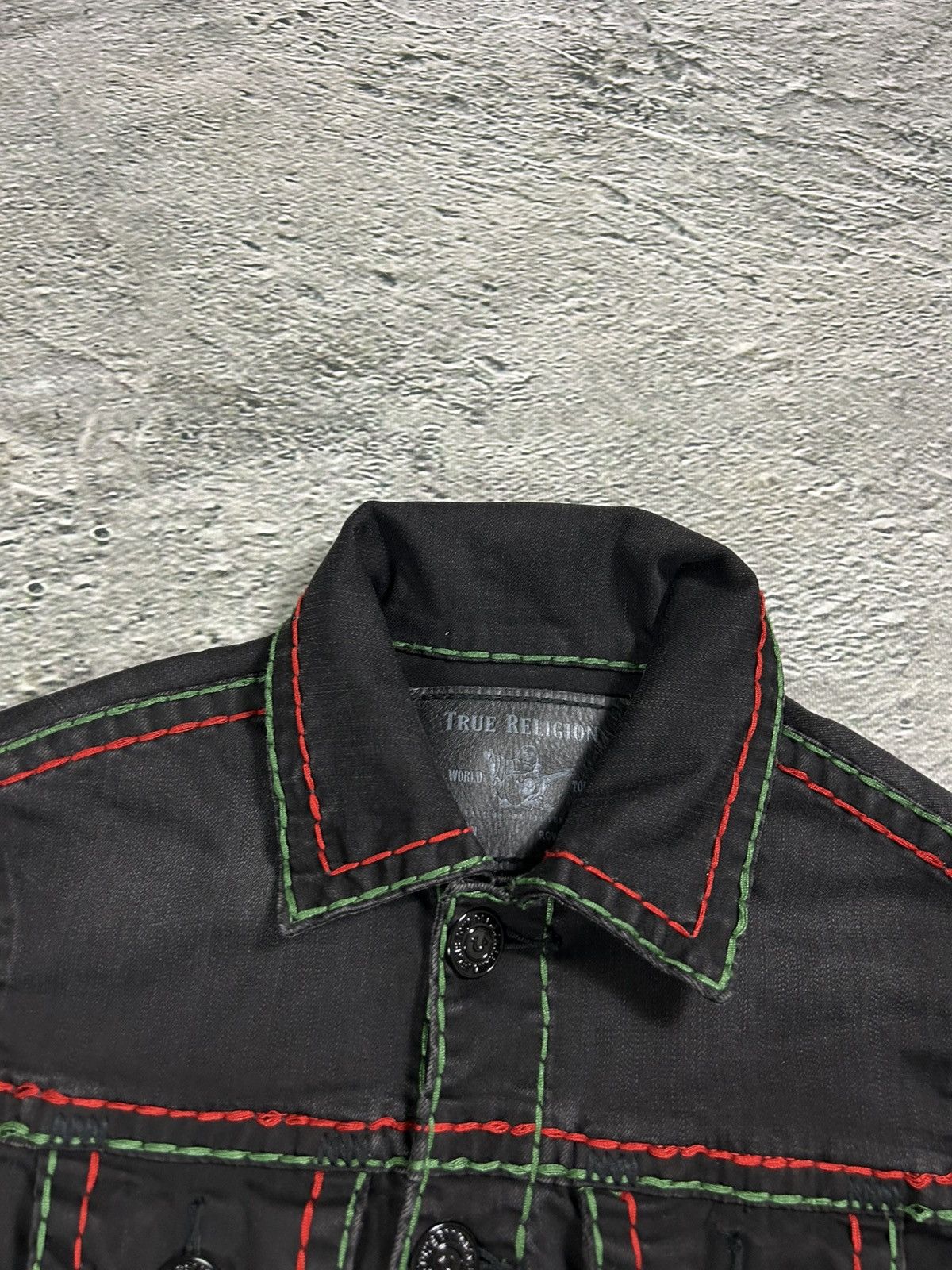 True Religion True Religion denim jacket trucker black green red Size US S / EU 44-46 / 1 - 2 Thumbnail
