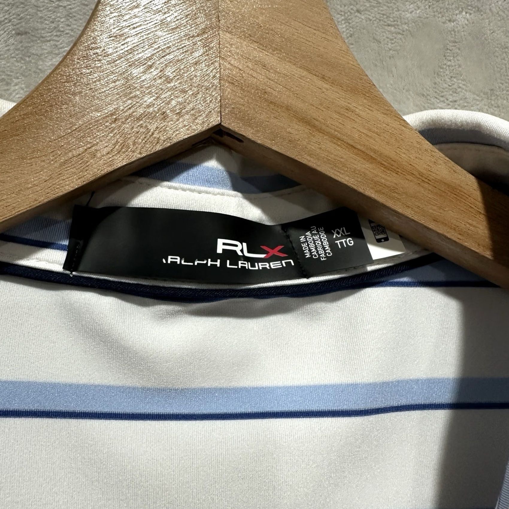 RLX Ralph Lauren Ralph Lauren RLX Wailea Golf Club Polo Shirt 2XL White Striped Short Sleeve Polo Mens Size US XXL / EU 58 / 5 - 3 Thumbnail
