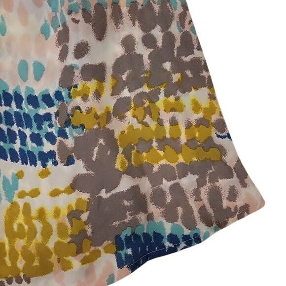 Other Love Stitch Halter Dress Watercolor Blot Ivory Blue Pink Size M / US 6-8 / IT 42-44 - 8 Thumbnail