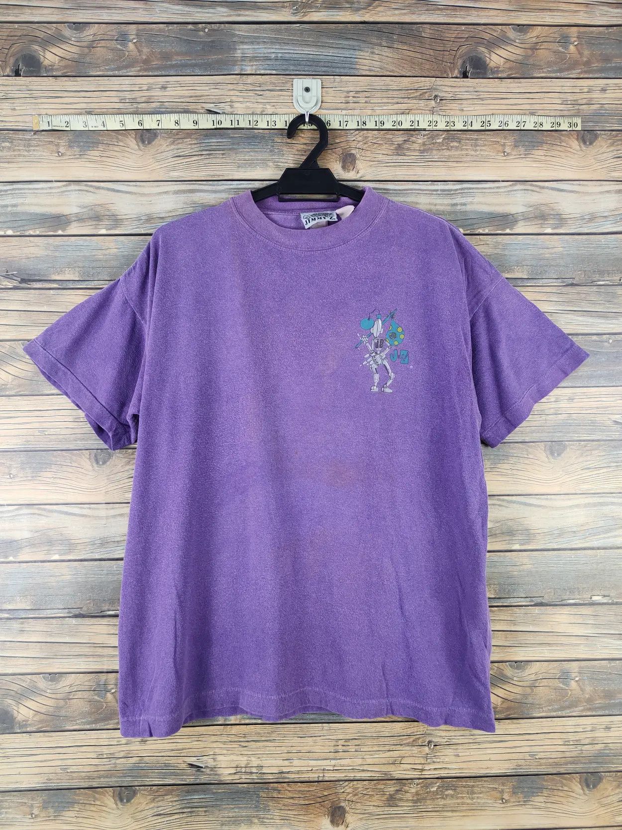 Vintage DL 80' Jimmy'z skate vintage faded Purple tee #1030 Size US L / EU 52-54 / 3 - 7 Thumbnail