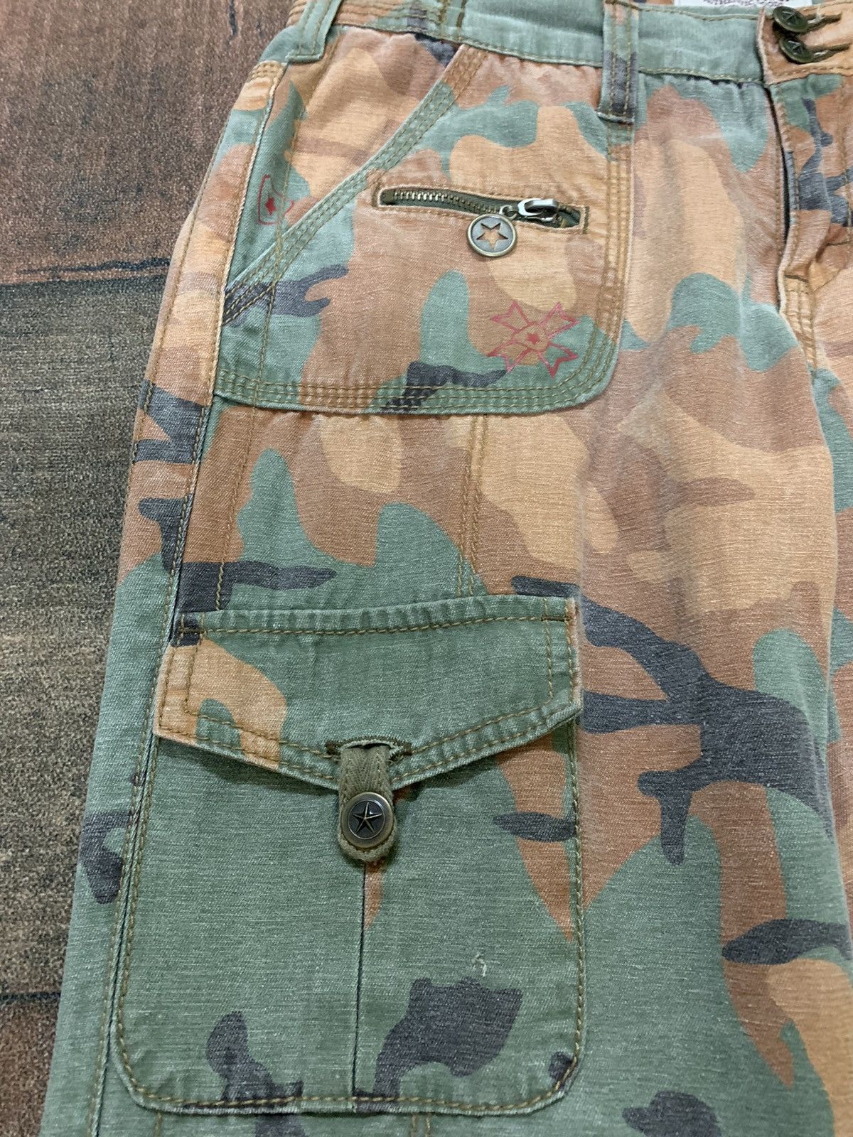 If Six Was Nine SICK FLARE cargo multipocket bondage army pant GOA style Size 31" - 12 Thumbnail