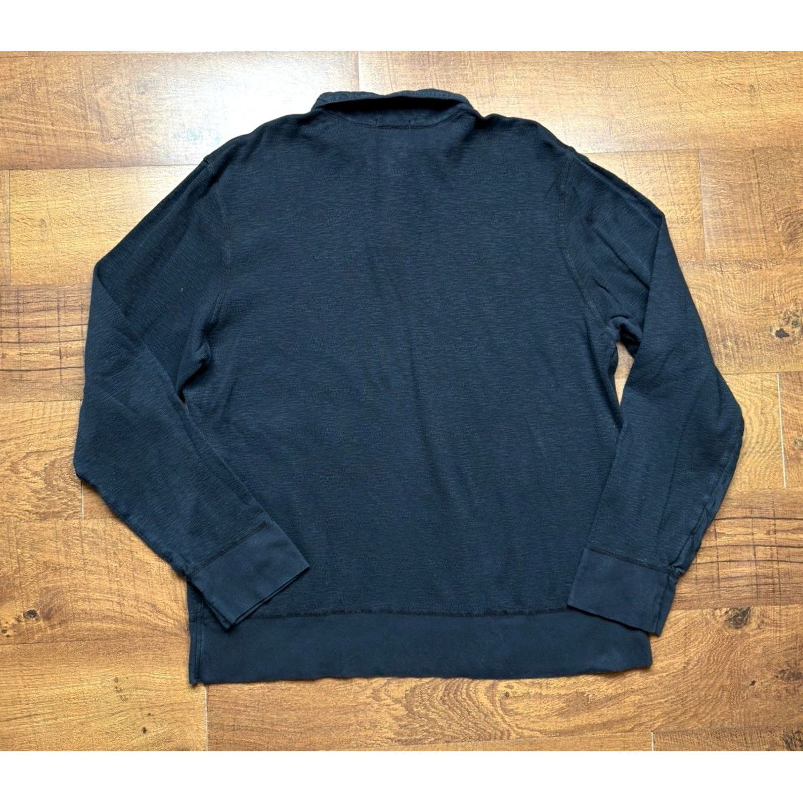 James Perse VINTAGE James Perse Polo Shirt Mens Size 5 Black Cotton 100% Supima Crew Neck Long Sleeve Pullover Shirt Size US S / EU 44-46 / 1 - 3 Thumbnail