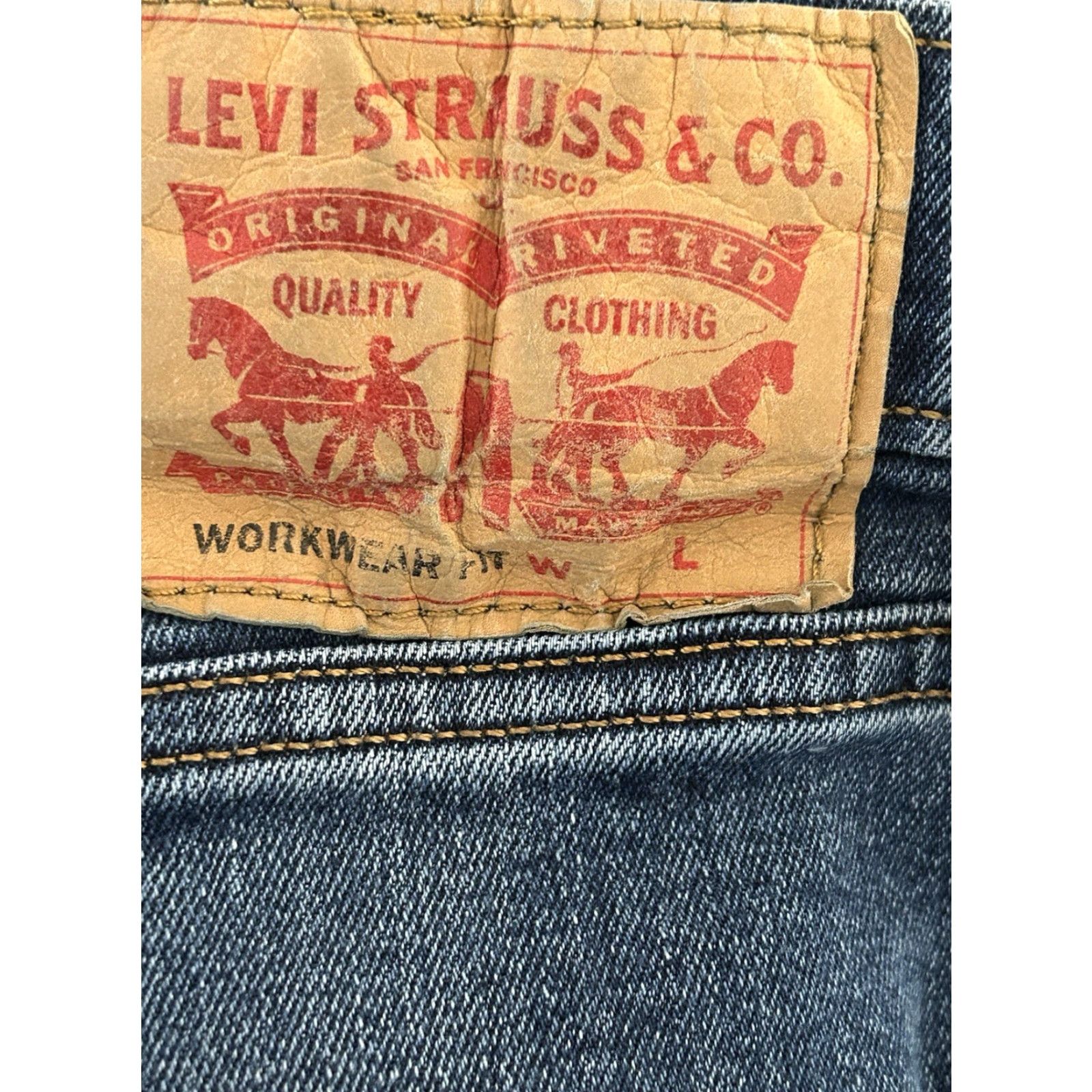 Levi's Levi's Workwear Fit Jeans Mens Blue Denim 50x29 Size US 34 / EU 50 - 5 Thumbnail
