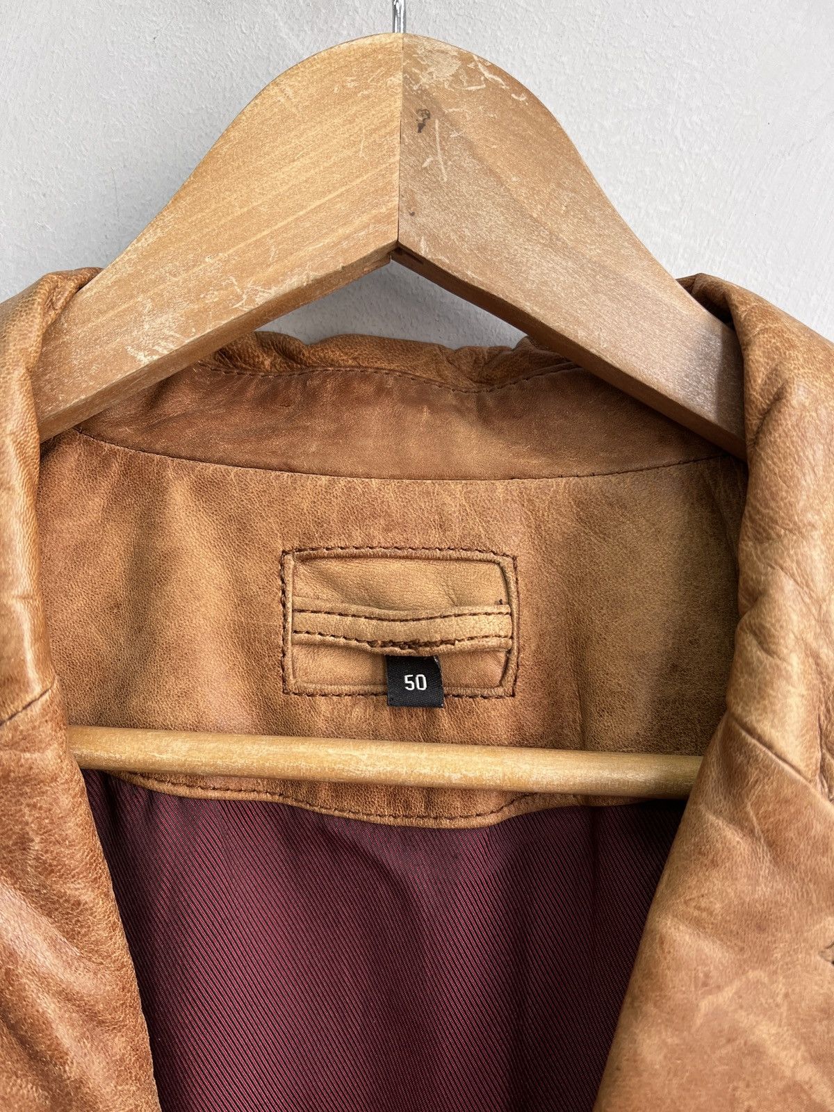14th Addiction STITCHING AVANT GARDE DISTRESSED LEATHER BLAZER JACKET Size US M / EU 48-50 / 2 - 7 Thumbnail