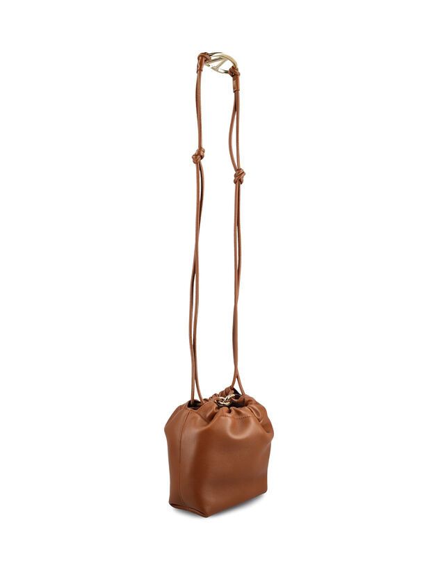 Valentino o1s22i1n0924 Size: OS / Pouf Mini Vlogo Bucket Bag in Brown Size ONE SIZE - 3 Thumbnail