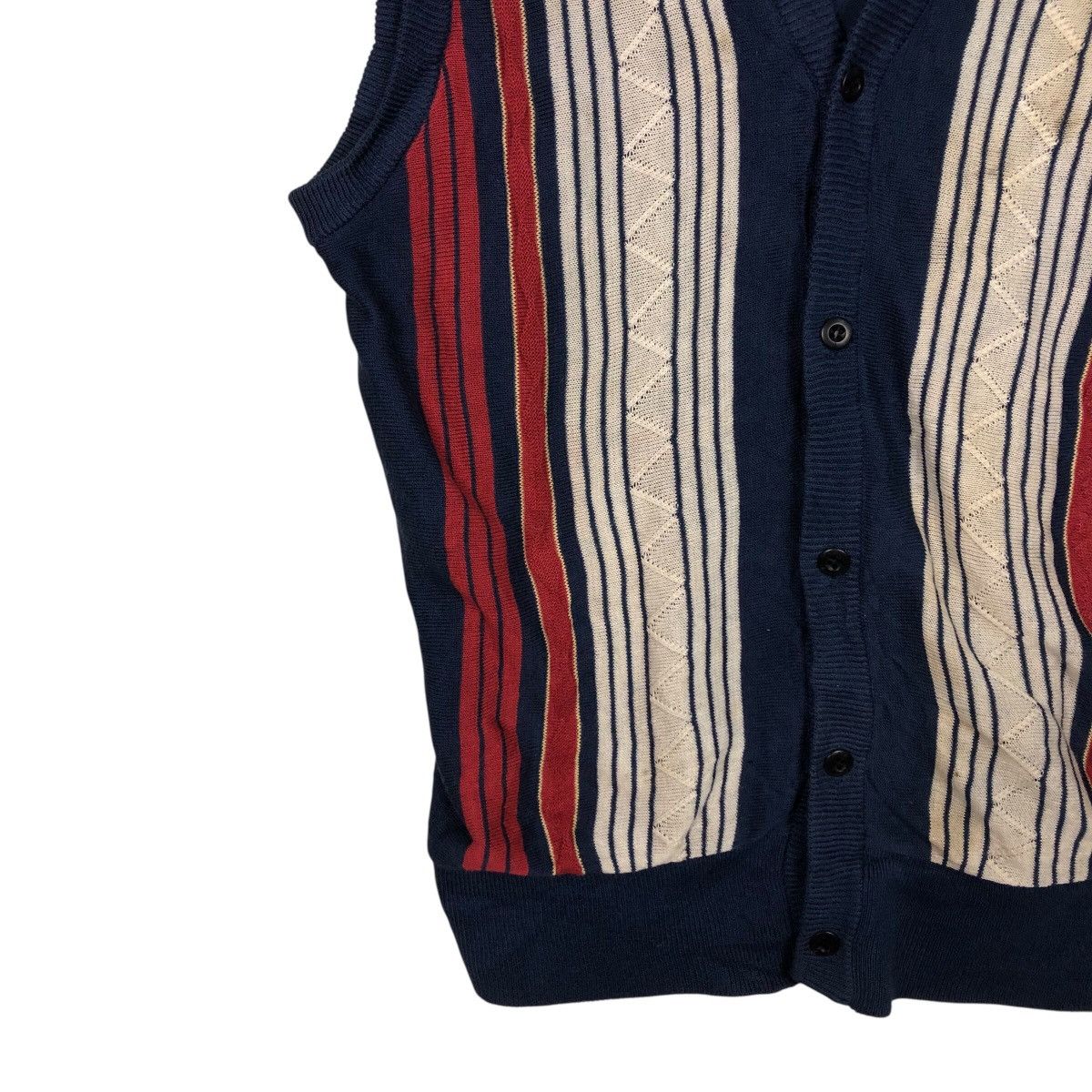 Japanese Brand Vintage Knit Sweater Tank Top Stripe Lindbergh Issey Miyake Size US L / EU 52-54 / 3 - 5 Thumbnail