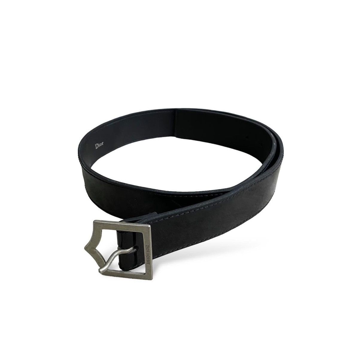 Dior × Hedi Slimane DIOR Homme D-Point patent leather belt