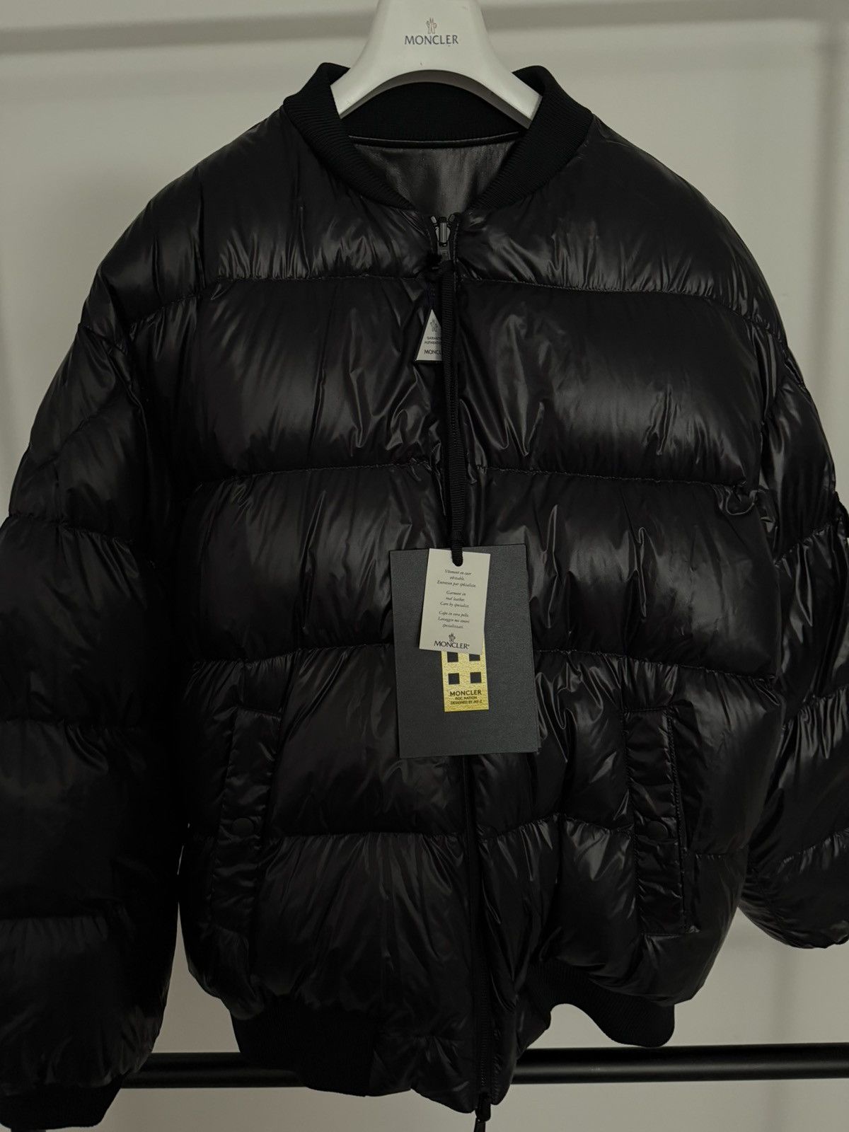 Moncler Genius NEW Moncler Genius Cassiopeia reverse bomber leather jacket Size US L / EU 52-54 / 3 - 6 Thumbnail