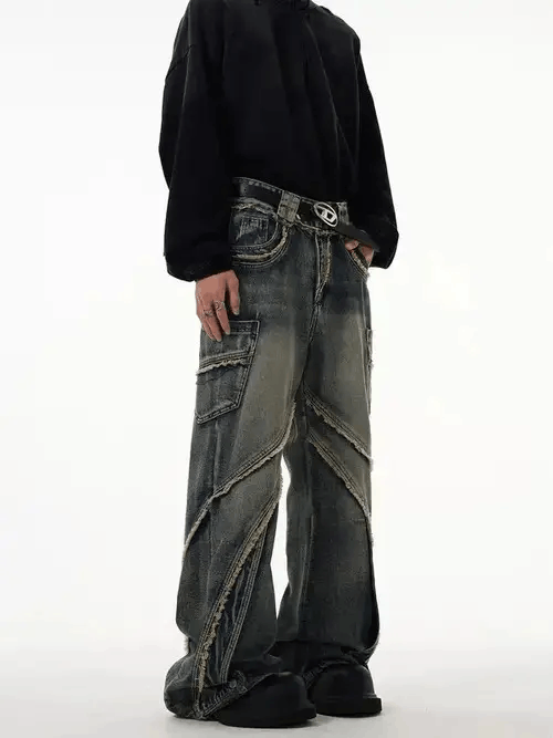 Japanese Brand × Jean Retro heavy-duty stitching raw edge micro-flared jeans Size US 30 / EU 46 - 2 Thumbnail