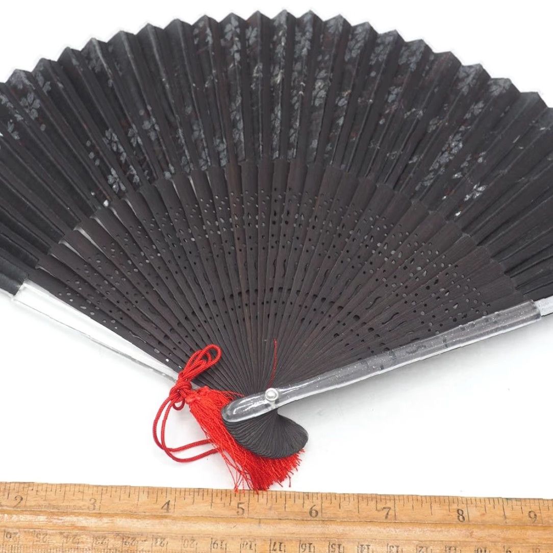 Vintage Vintage Ladies Plastic & Fabric Folding Fan Size ONE SIZE - 3 Thumbnail