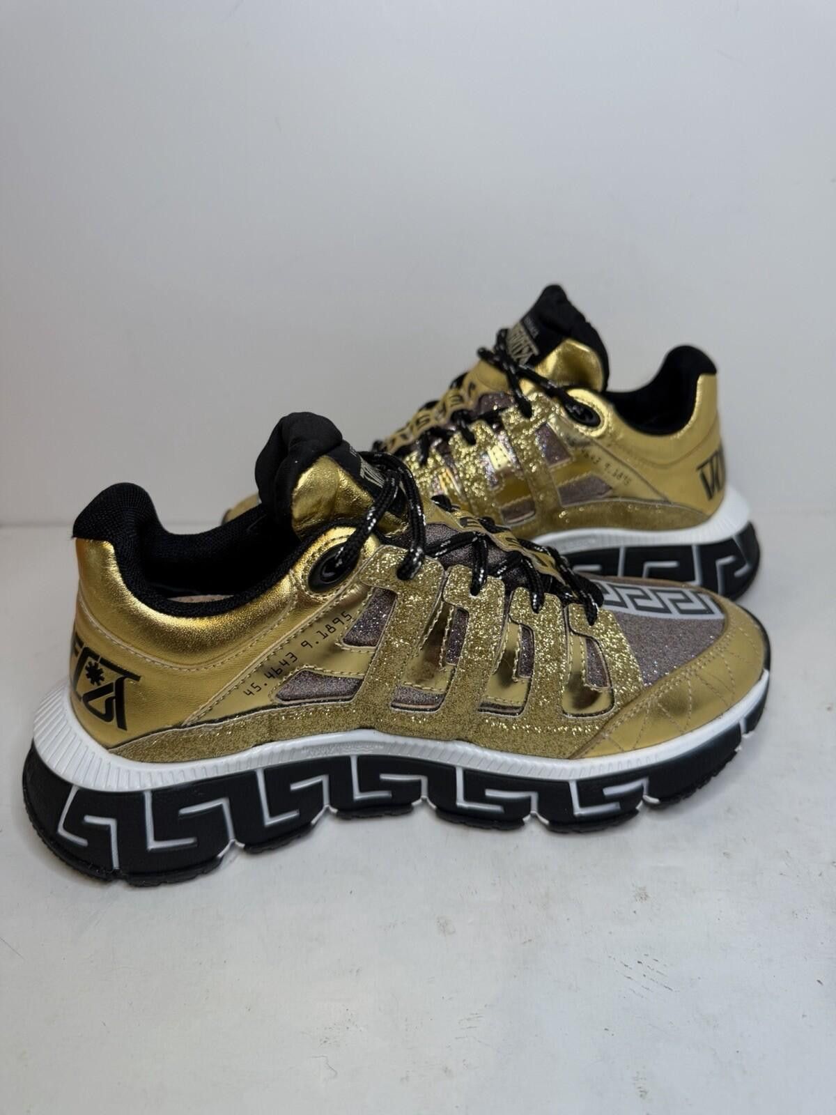Versace Versace Trigreca Sneakers Gold Glitter Womens EU36 US6 Size US 6 / IT 36 - 6 Thumbnail