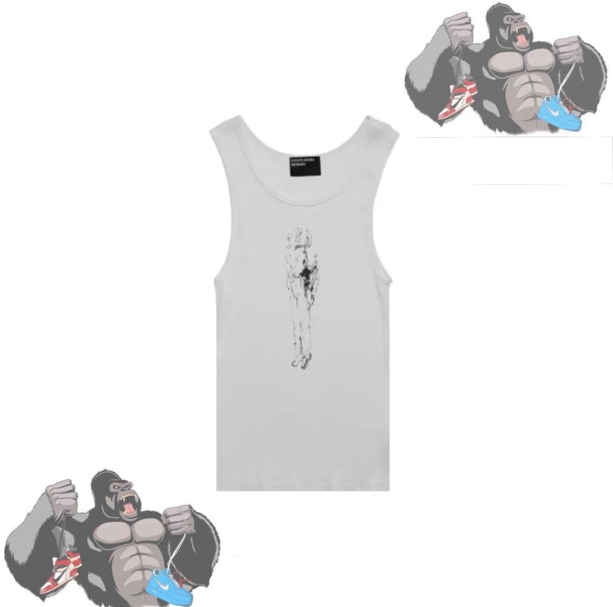 Enfants Riches Deprimes Enfants Riches Déprimés 'Academic' Faded White Tank Top Size US XXL / EU 58 / 5 - 1 Thumbnail