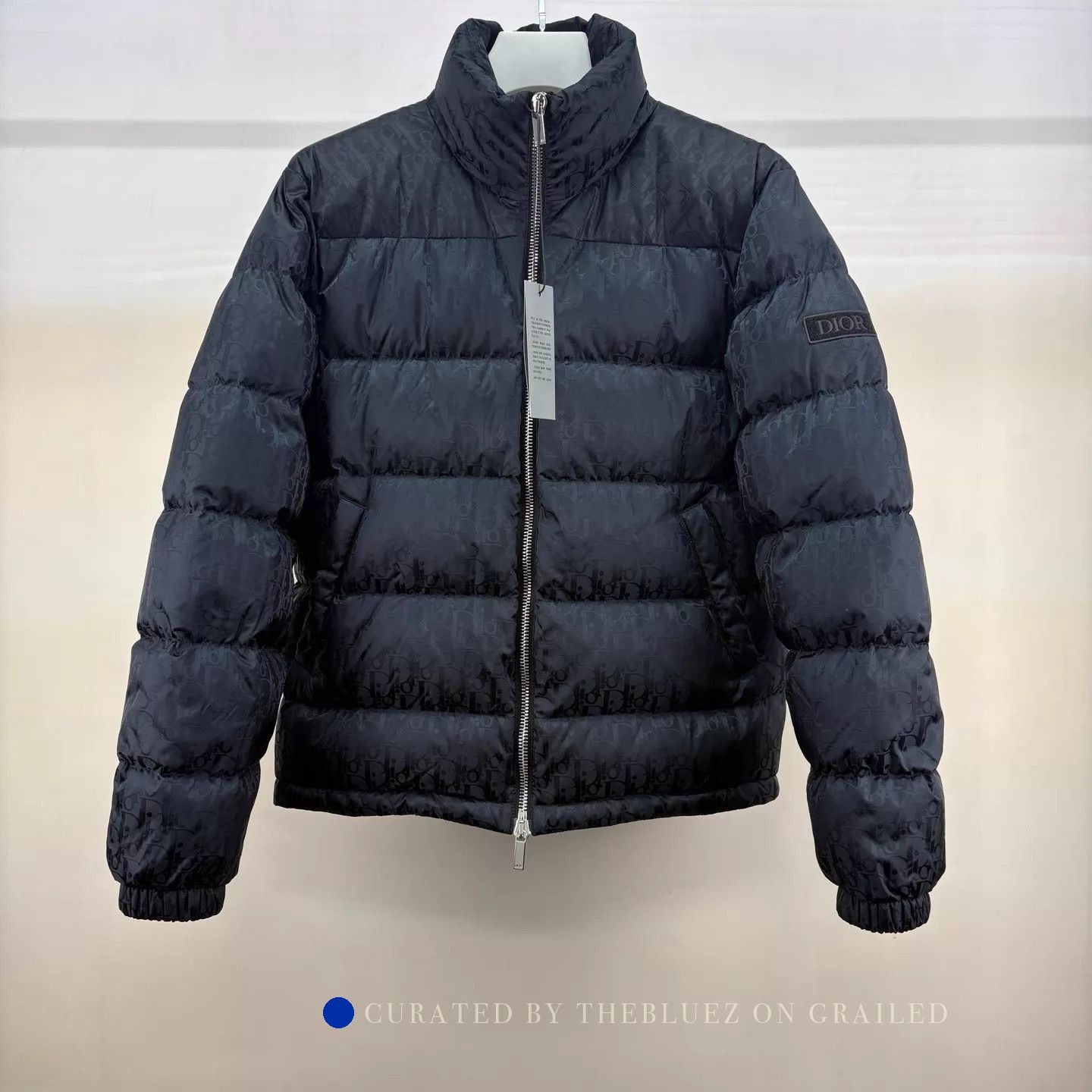 Dior Black All Over Logo Puffer Jacket Size US S / EU 44-46 / 1 - 1 Thumbnail
