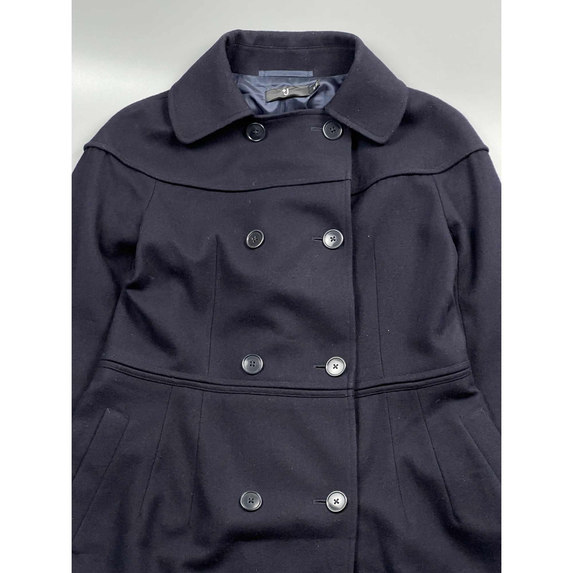 Jil Sander × Uniqlo +J Jil Sander For Uniqlo Double Breasted Wool Coat (Y0803) Size M / US 6-8 / IT 42-44 - 2 Thumbnail