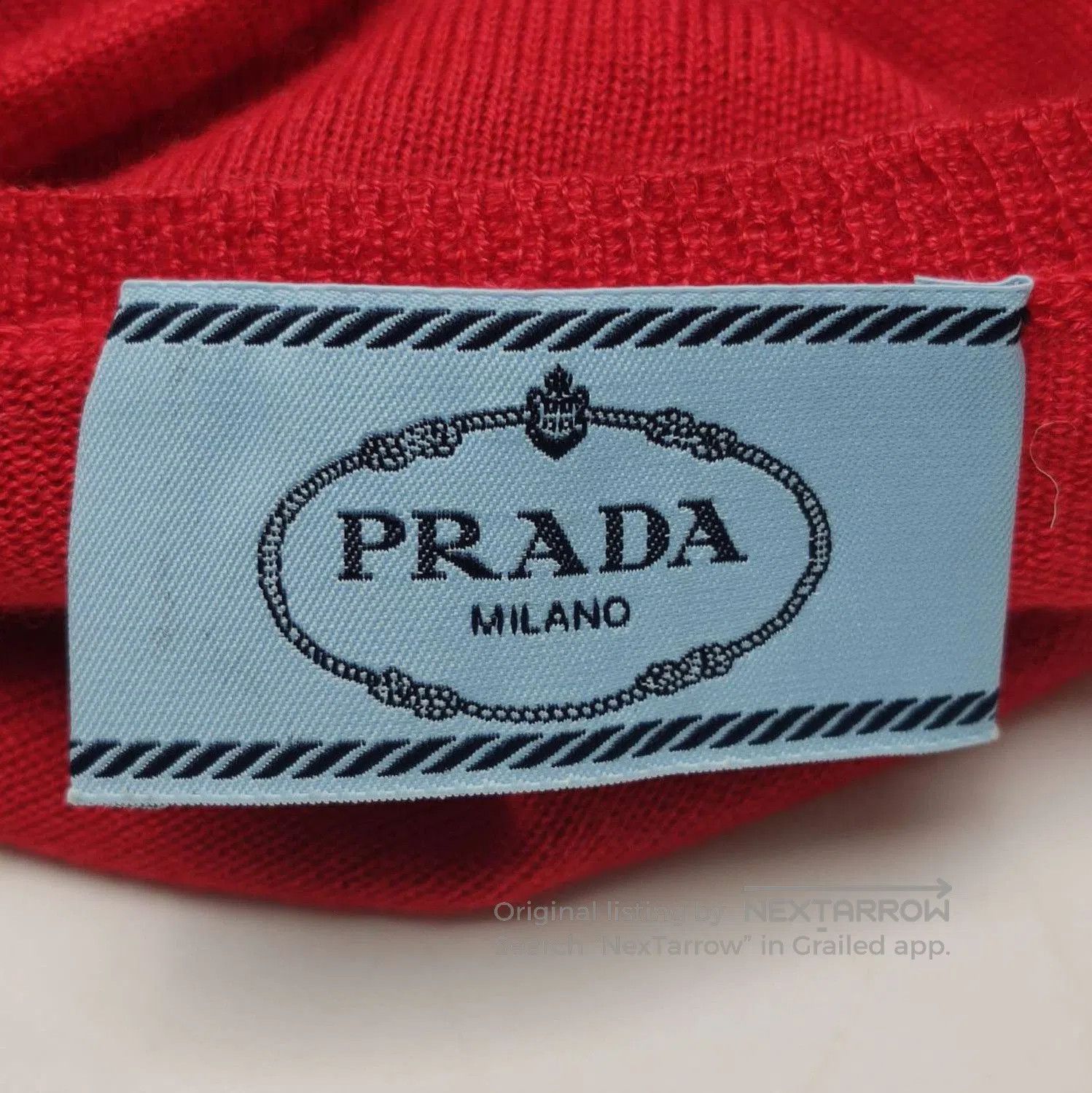 Prada Prada Red Velvet Blend Long Sleeve Knit Top . Size M / US 6-8 / IT 42-44 - 4 Thumbnail
