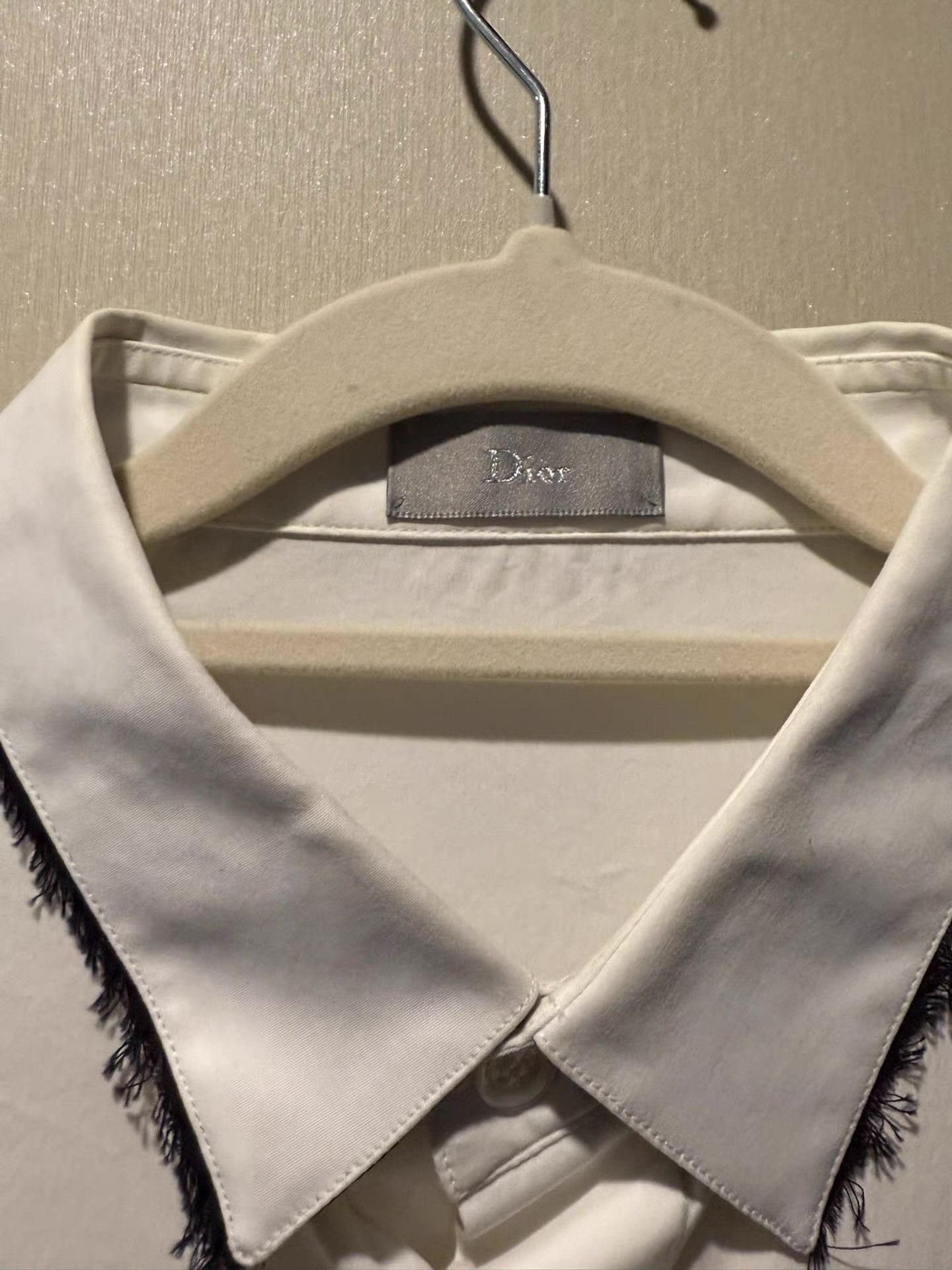 Dior Dior Homme white shirt with fringe Q20 Size US L / EU 52-54 / 3 - 3 Thumbnail