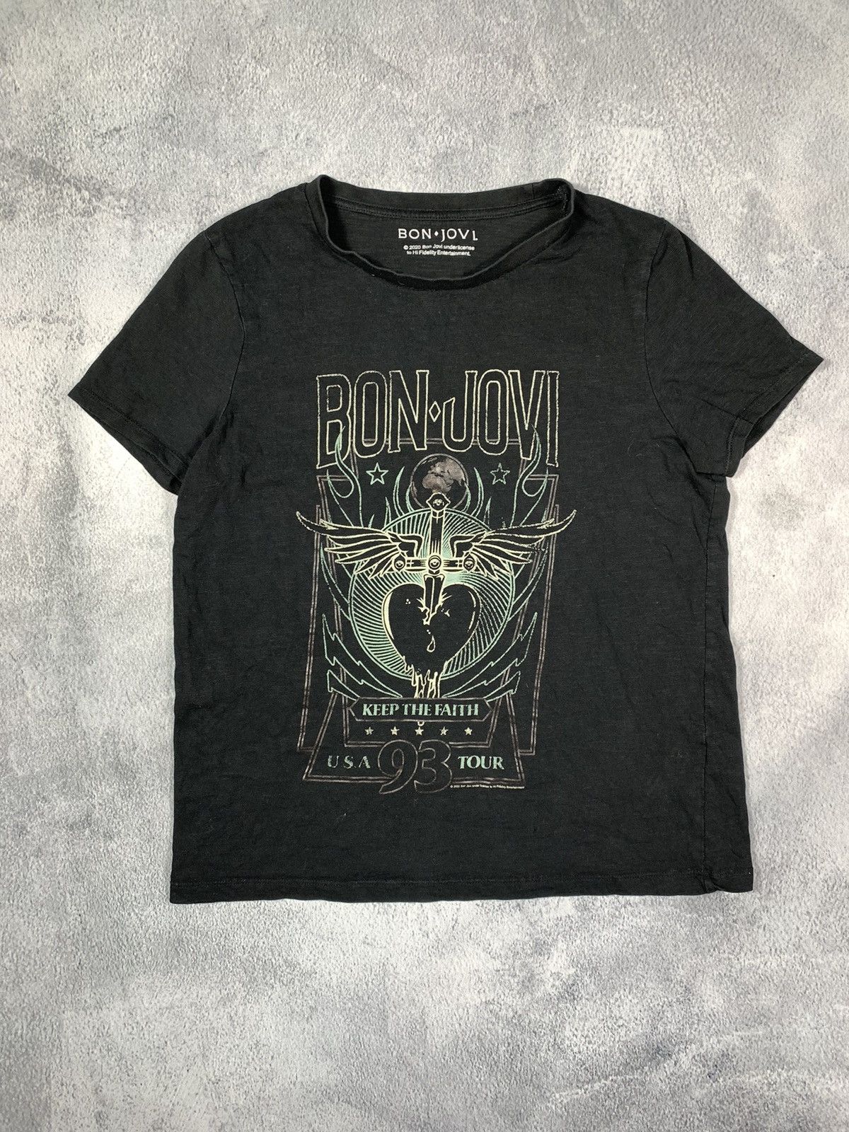 Band Tees Vintage Y2K faded Bon Jovi band tee biglogo tour streetwear Size US S / EU 44-46 / 1 - 1 Thumbnail