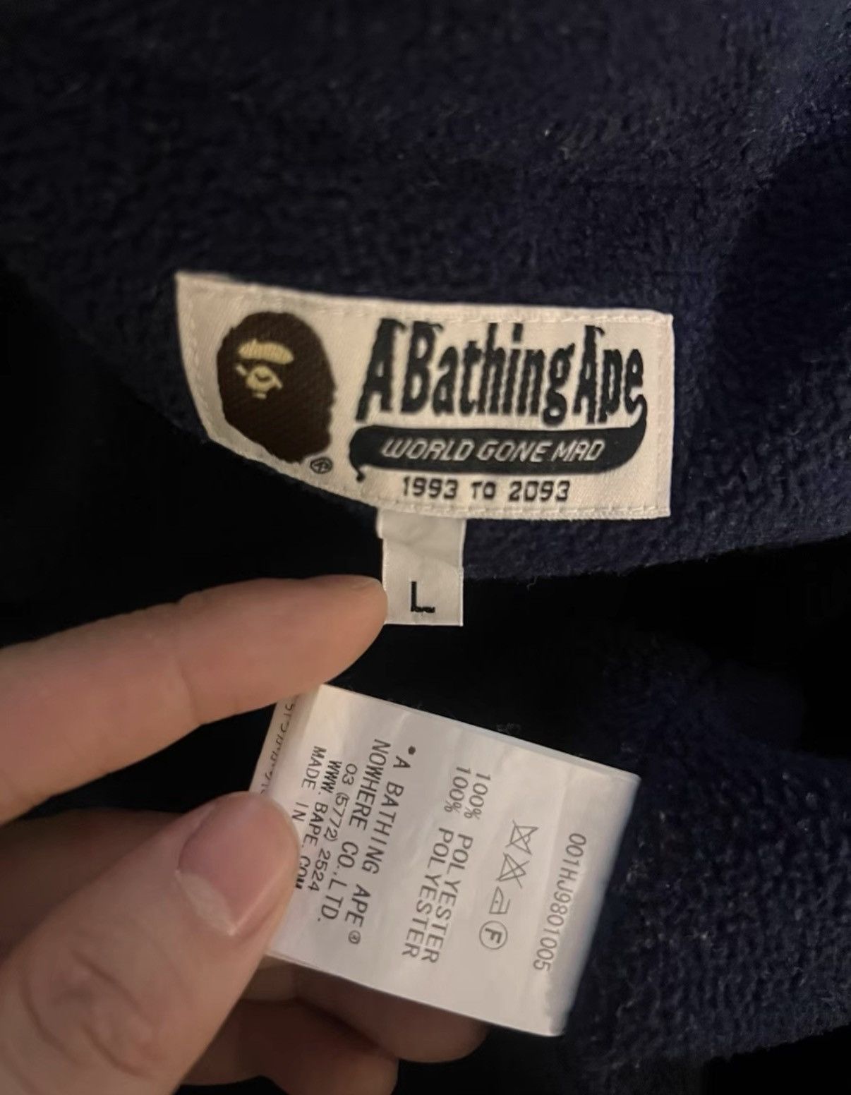 Bape BAPE OG Nigo era, limited edition red fleece windbreaker Size US L / EU 52-54 / 3 - 6 Thumbnail