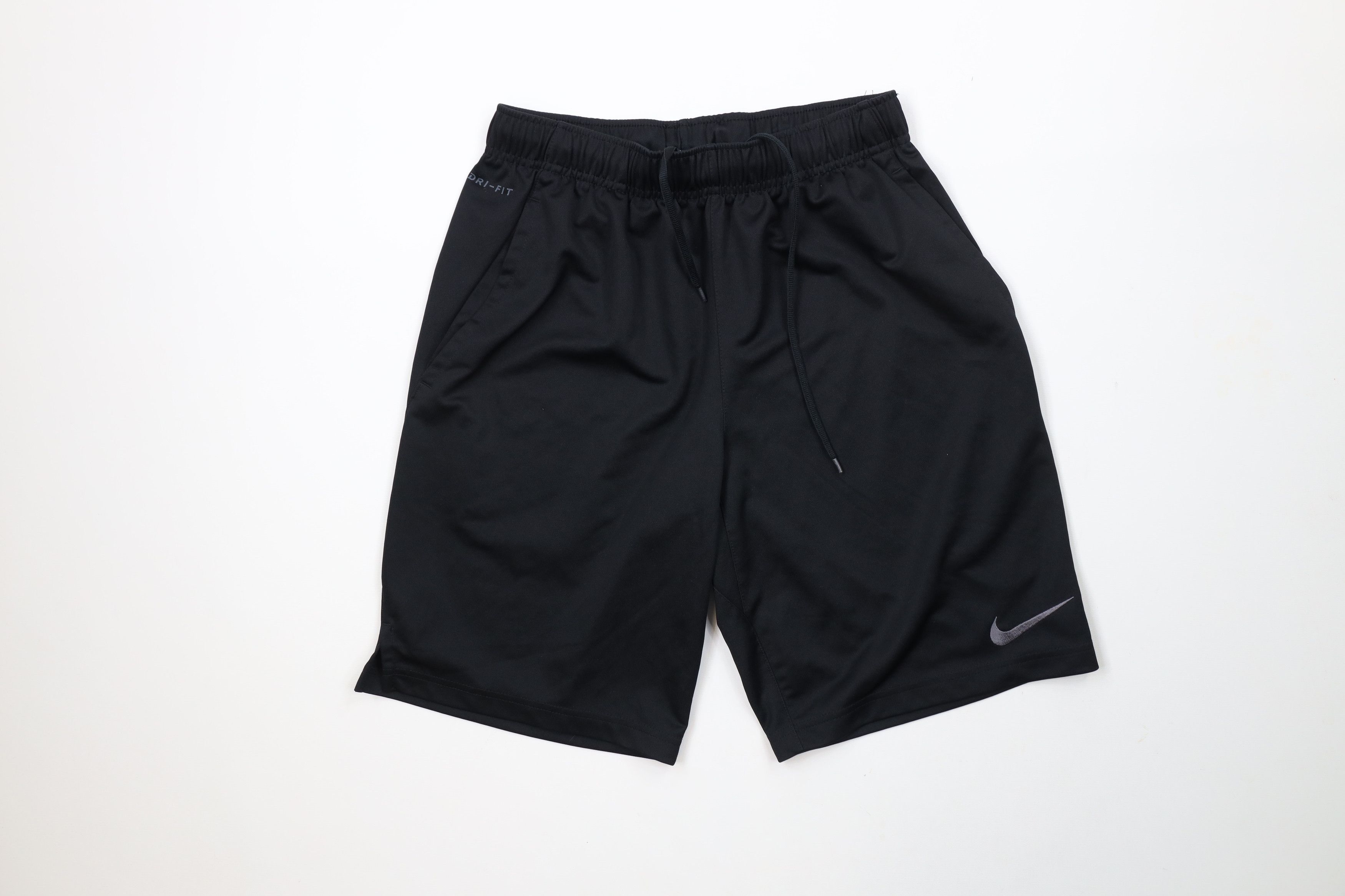Nike × Vintage Vintage Y2K Nike Above Knee Big Swoosh Gym Shorts Black Size US 30 / EU 46 - 1 Thumbnail